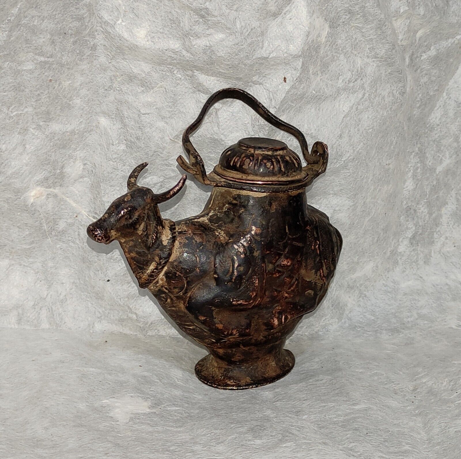 Antique rare Shiva water / milk offering copper pot, Collective piece, WB