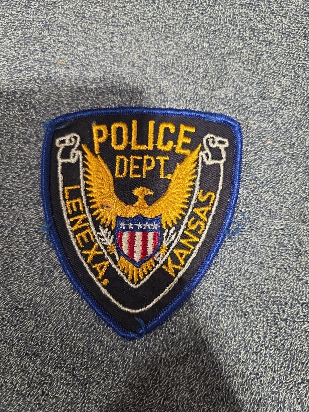 Vintage Lenexa Kansas Police Department Patch Eagle Shield KS Police
