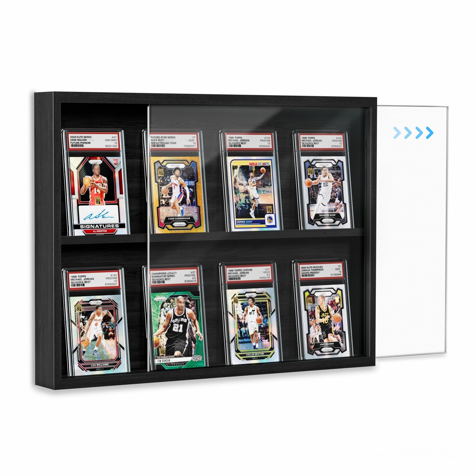 Emfogo Card Display Case, Trading with Clear View, 1 Pack, Black