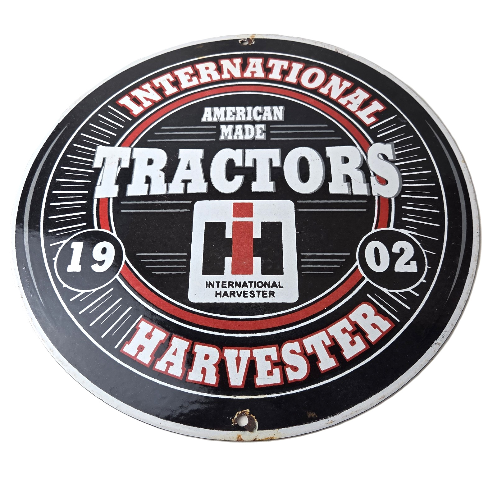Vintage International Harvester Sign - Porcelain Farmall Advertisement Gas Sign