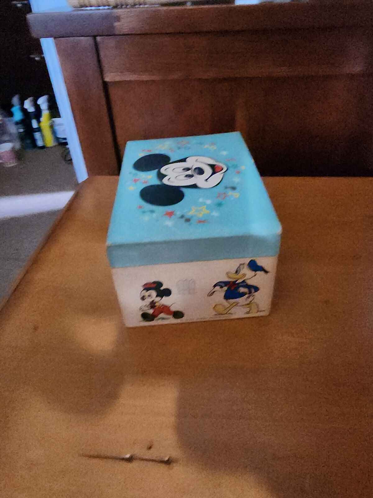 Rare Old Vintage Original Disney Mickey Mouse Musical Jewelry Box 6\