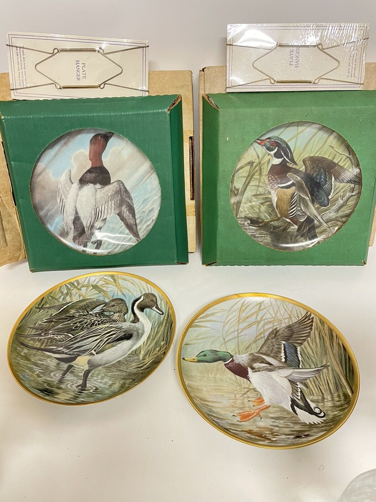 4 Franklin Porcelain Plate 1981 Water Birds Of The World Wood Duck By Basil Ede