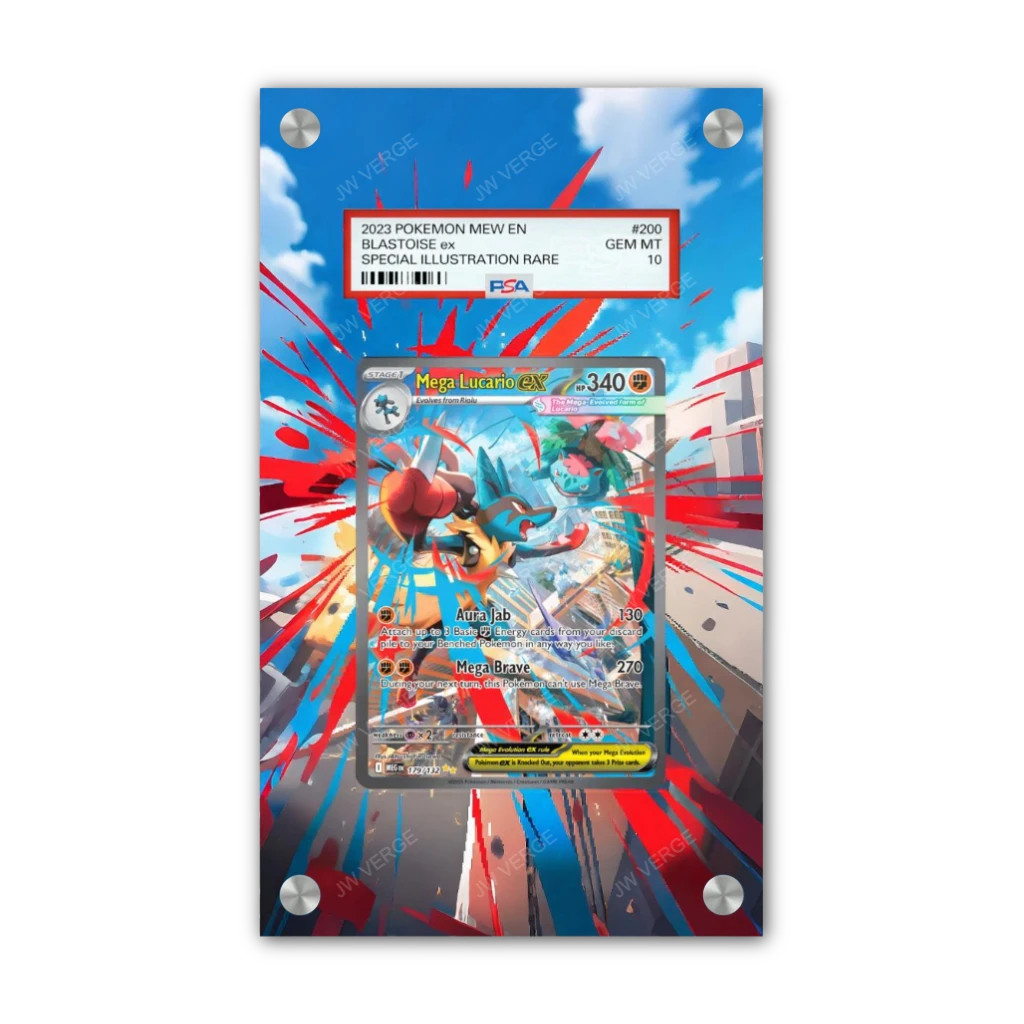 Mega Lucario EX 088/063 - PSA Pokémon Extended Artwork Display Case