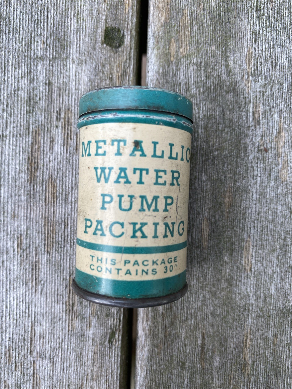 Vintage Durabilt Metallic Water Pump Packing Tin 2 