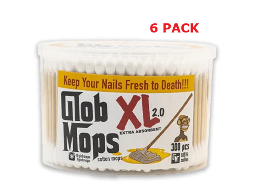 Glob Mops XL 2.0 Cotton Swabs 6 Pack 1800 Count Extra Absorbent Bamboo Dual Tip