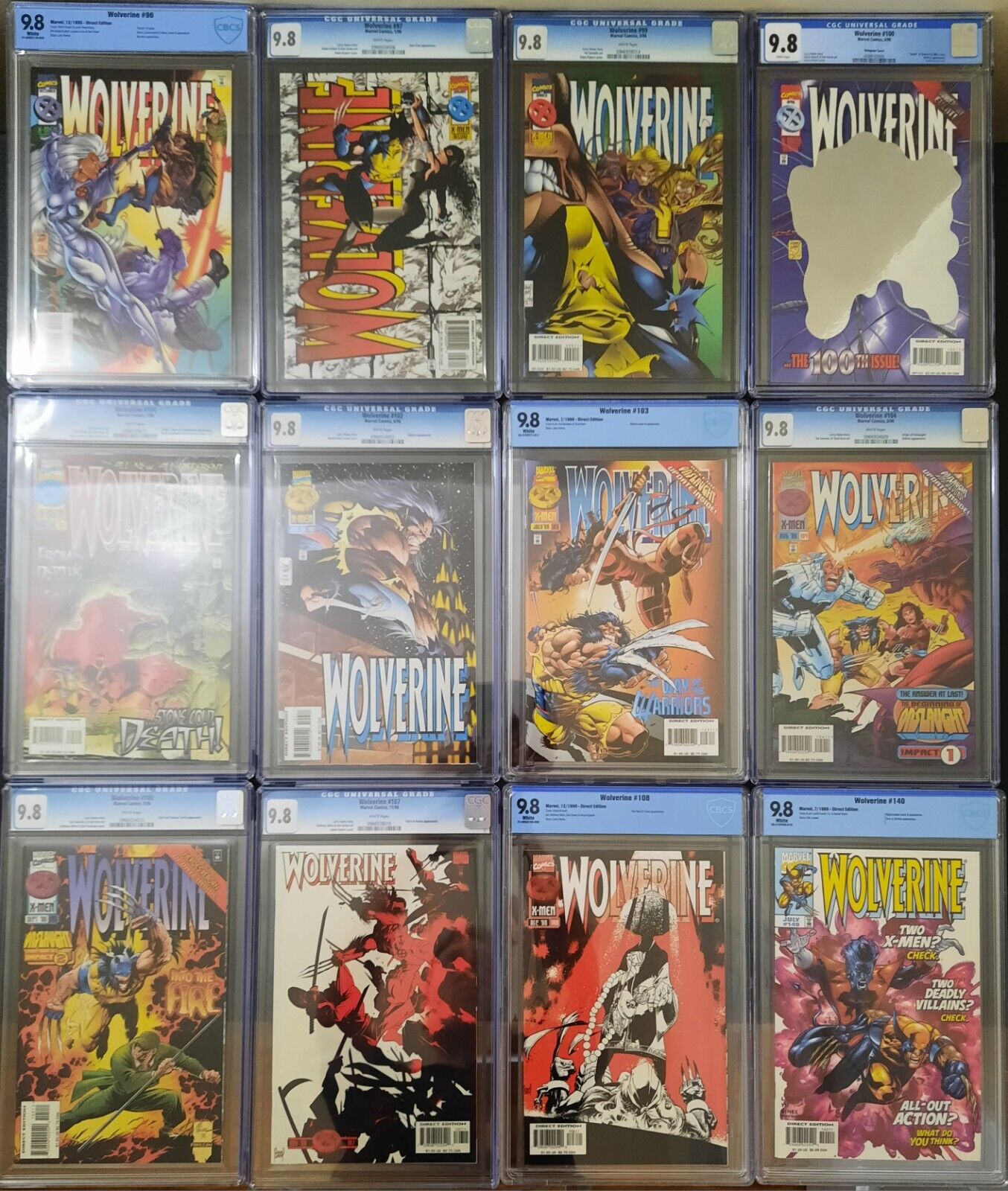 Wolverine Graded Comic Lot (12) ALL 9.8\'s CGC CBCS 1996 NM+