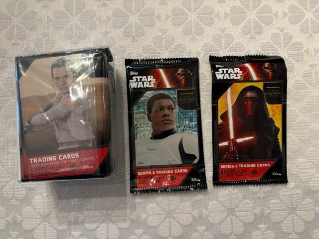 2016 Topps Star Wars The Force Awakens ... Complete 100 Card Set + 3 Wrappers