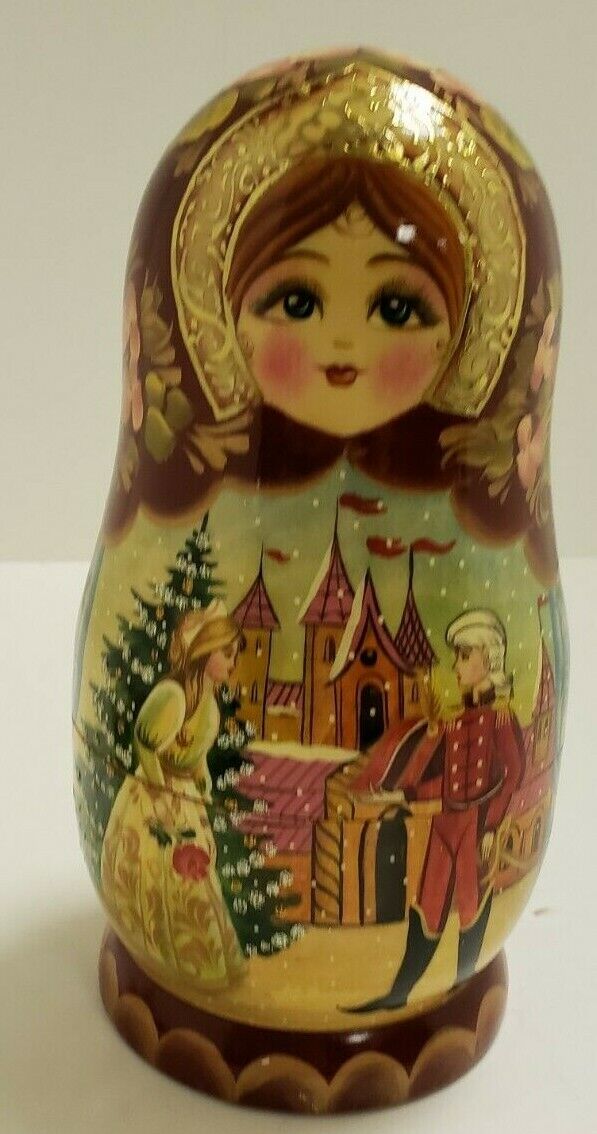 Prince and Princess Russian Nesting Dolls by G. DeBrekht