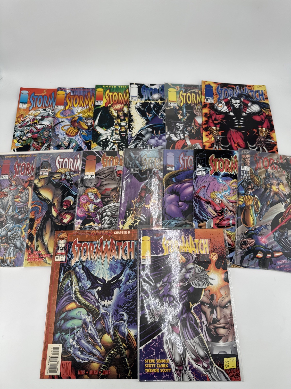 Stormwatch Comic Lot (Image Comics 1993) Issues #1-2, 4-5, 7-12, 16,19,20,22,25