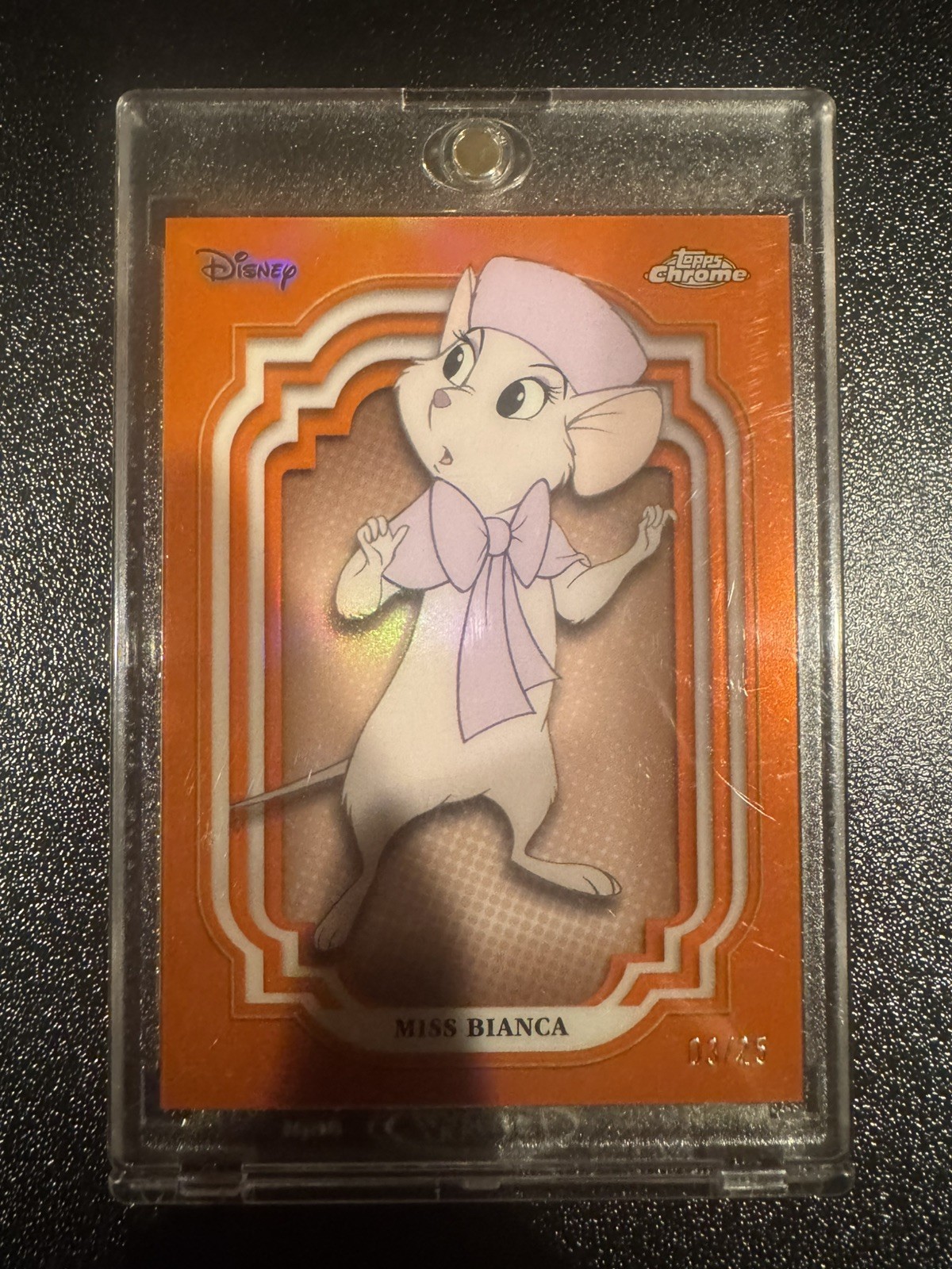 Topps 2024 Chrome Disney 100 Miss Bianca #39 Serial Numbered /25
