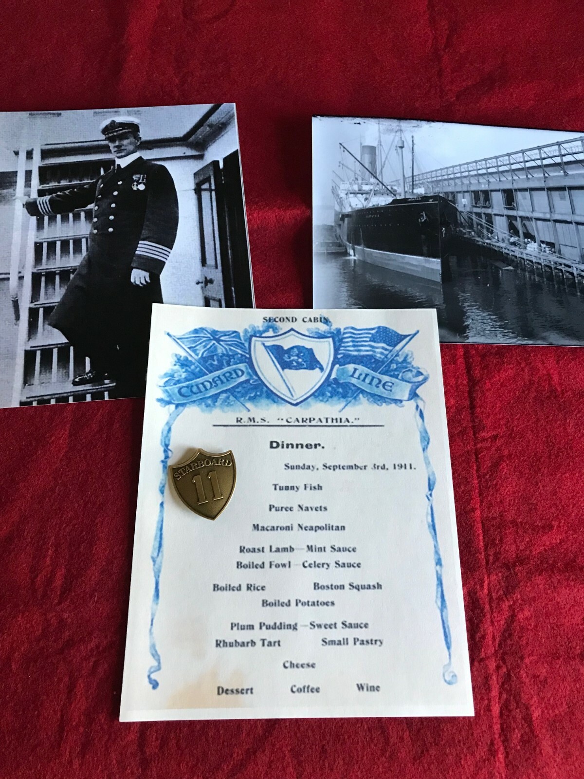 CARPATHIA SET OF COLLECTABLES- THE SHIP THAT RESCUED TITANIC\'S PASSENGERS 1912