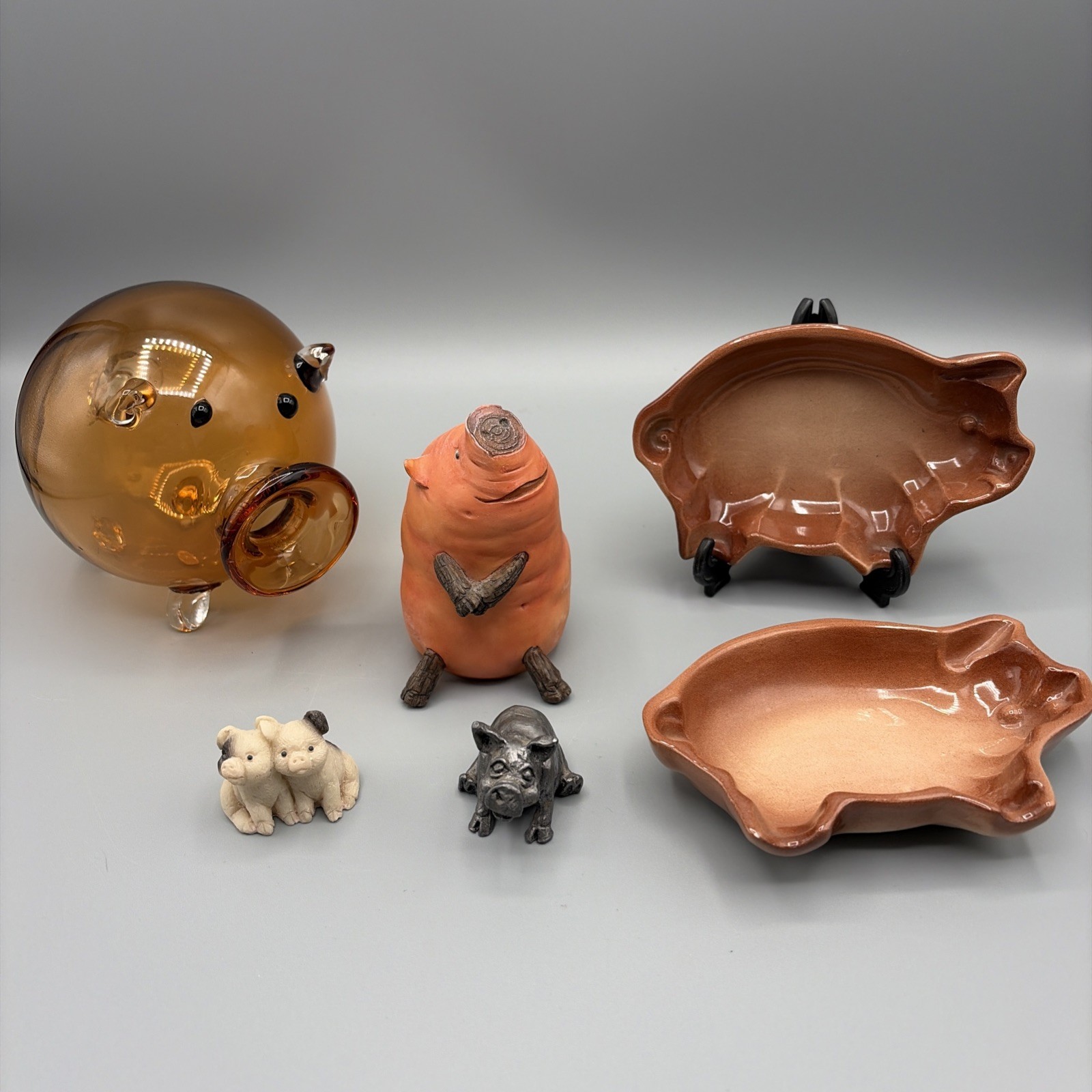 A Vintage Pig Piggy Lot (6)