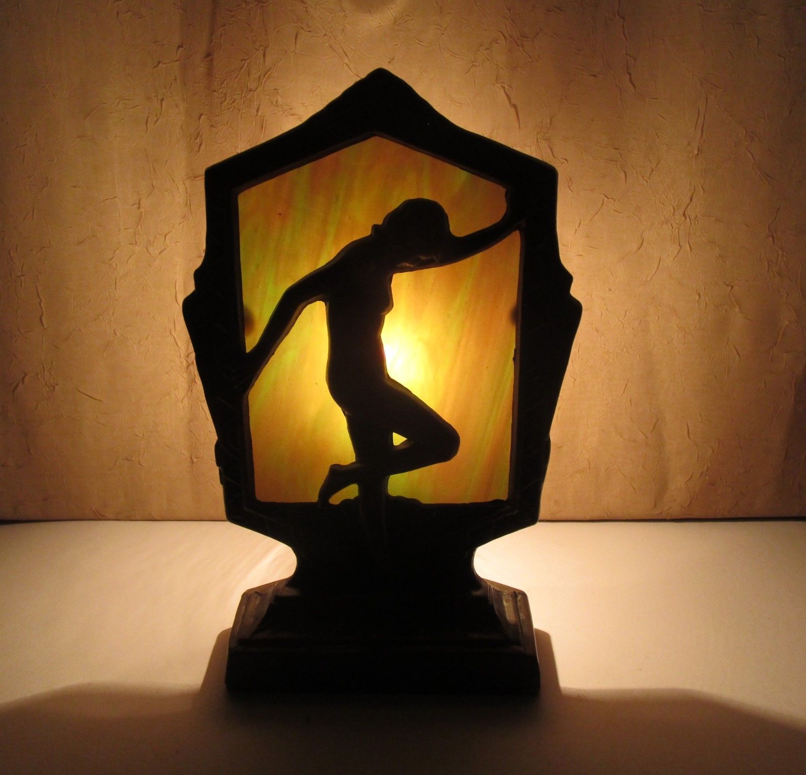 Vintage Art Deco Nude Lady Nymph Silhouette Lamp Art Nouveau Frankart Style