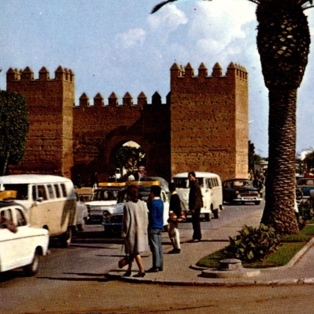 Vintage Postcard Bab El Had Gate Portes de Bab El Had Morocco Rabat