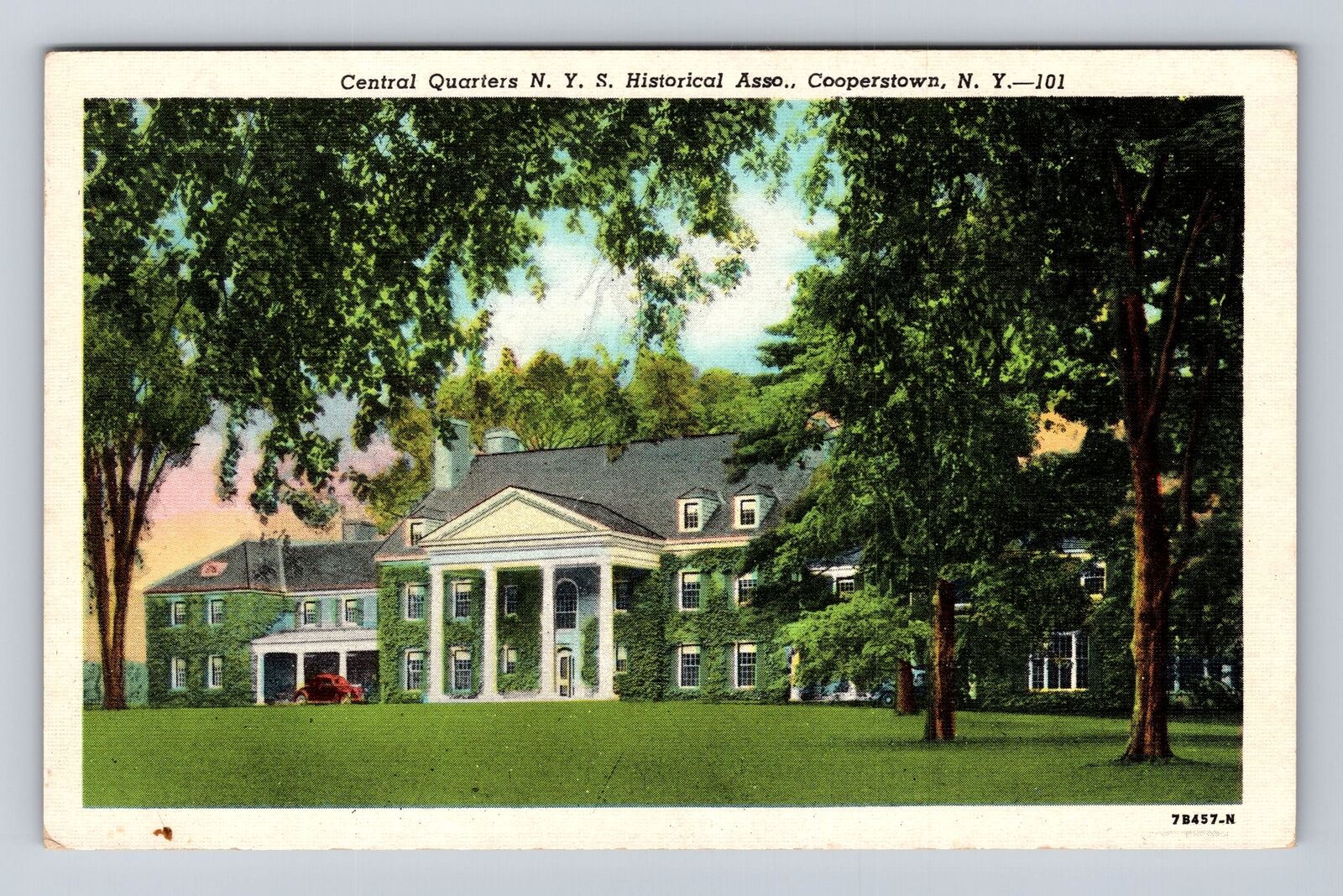 Cooperstown NY-New York, Central Quarters Historical Asso, Vintage Postcard