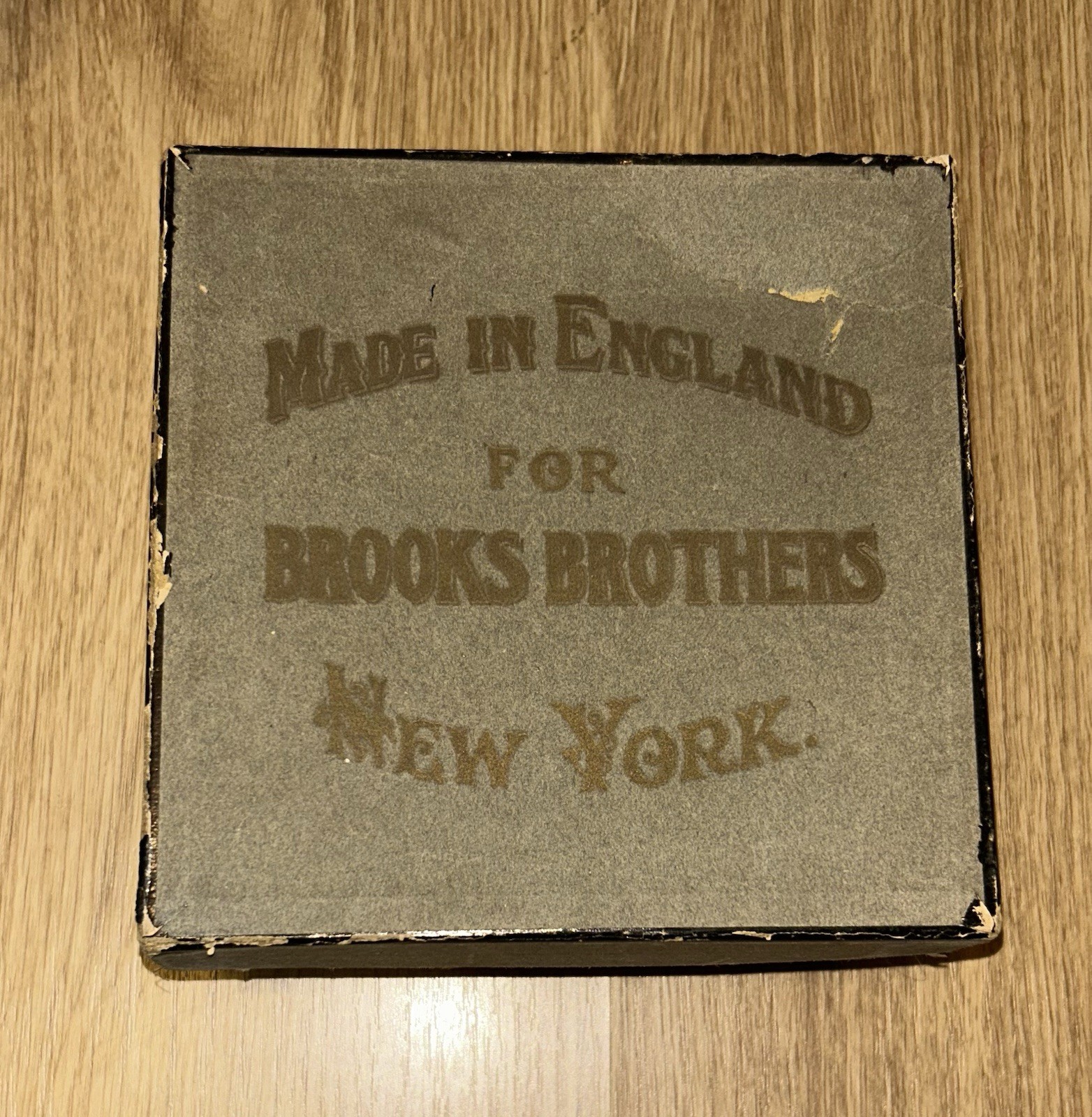 Antique Brooks Brother Box For Collars Circa Early 1910s Made In England
