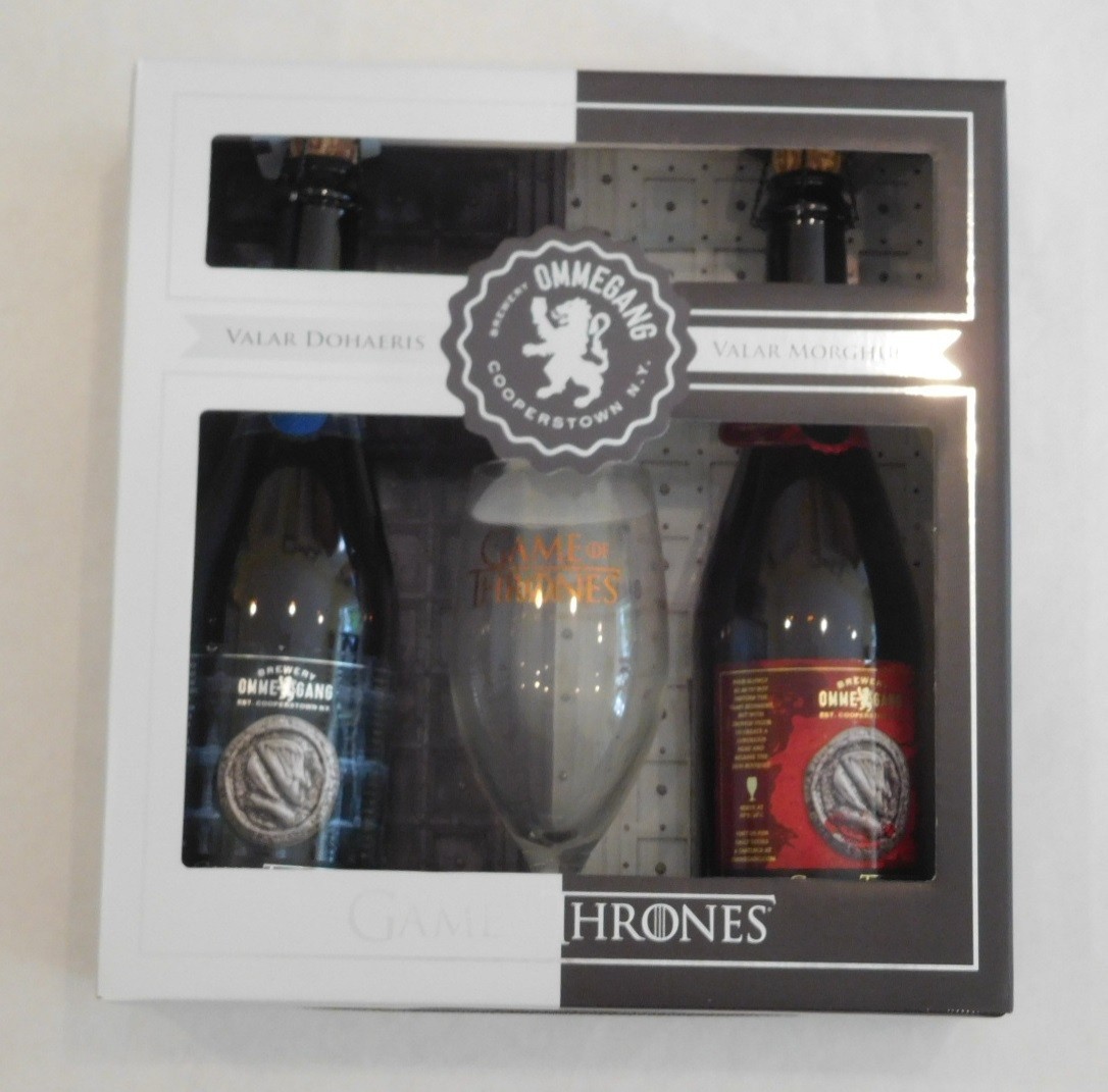 OmmeGang Game of Thrones Limited Edition Gift Pack, 2 Beer Bottles, 1 Glass
