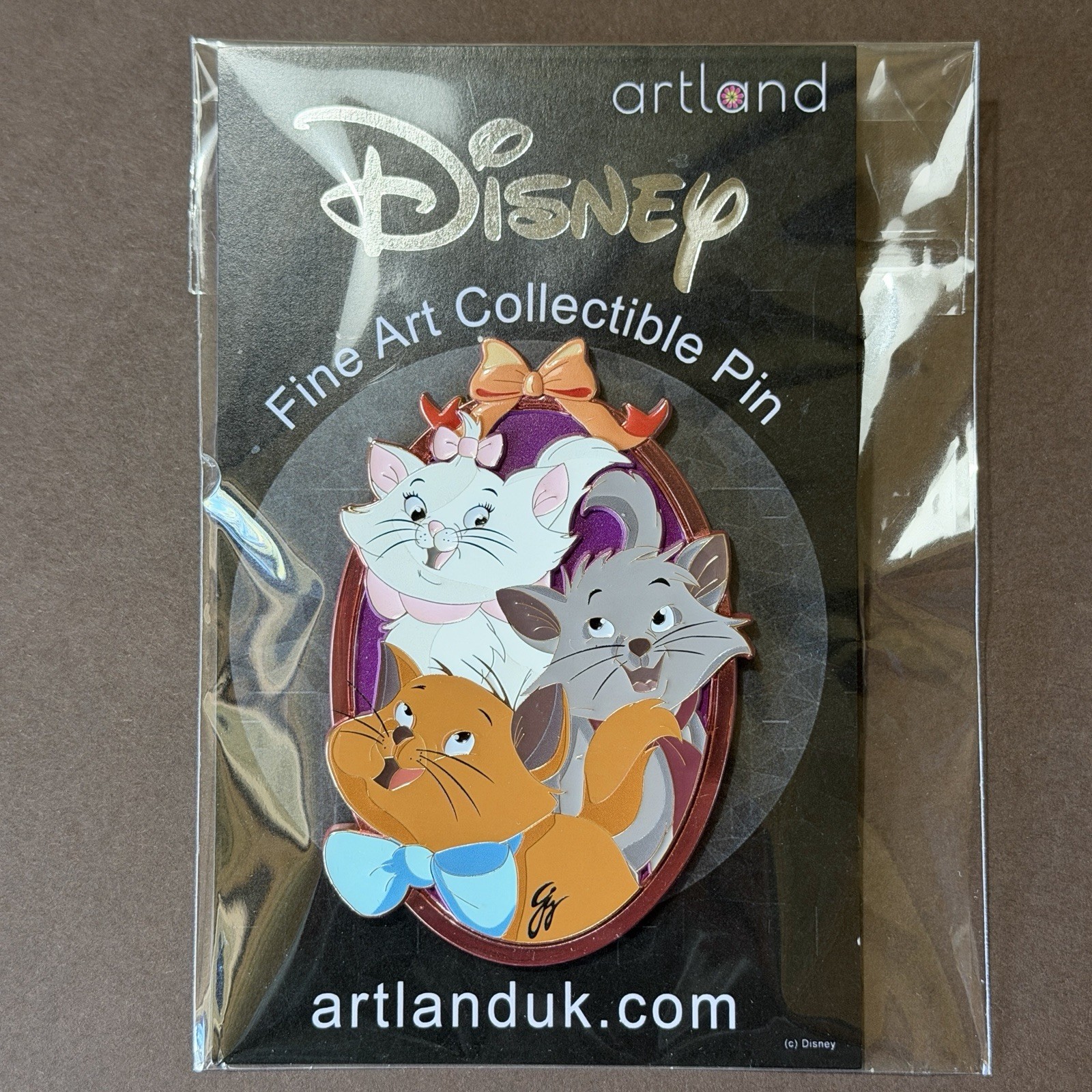 Artland Disney Aristocats Kittens 3.5” Oval Pin LE 250 Marie Toulouse Berlioz