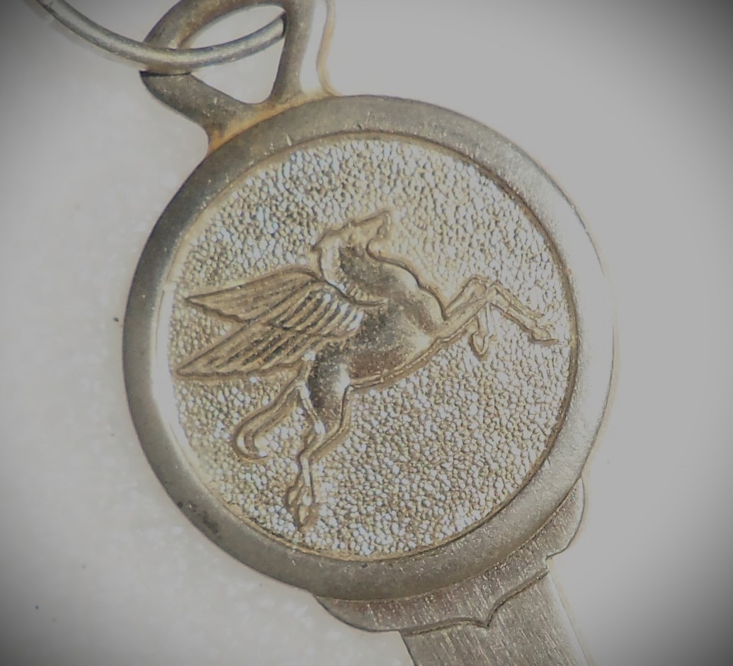 Vintage Mobil Oil Gas Station Pegasus Key Fob