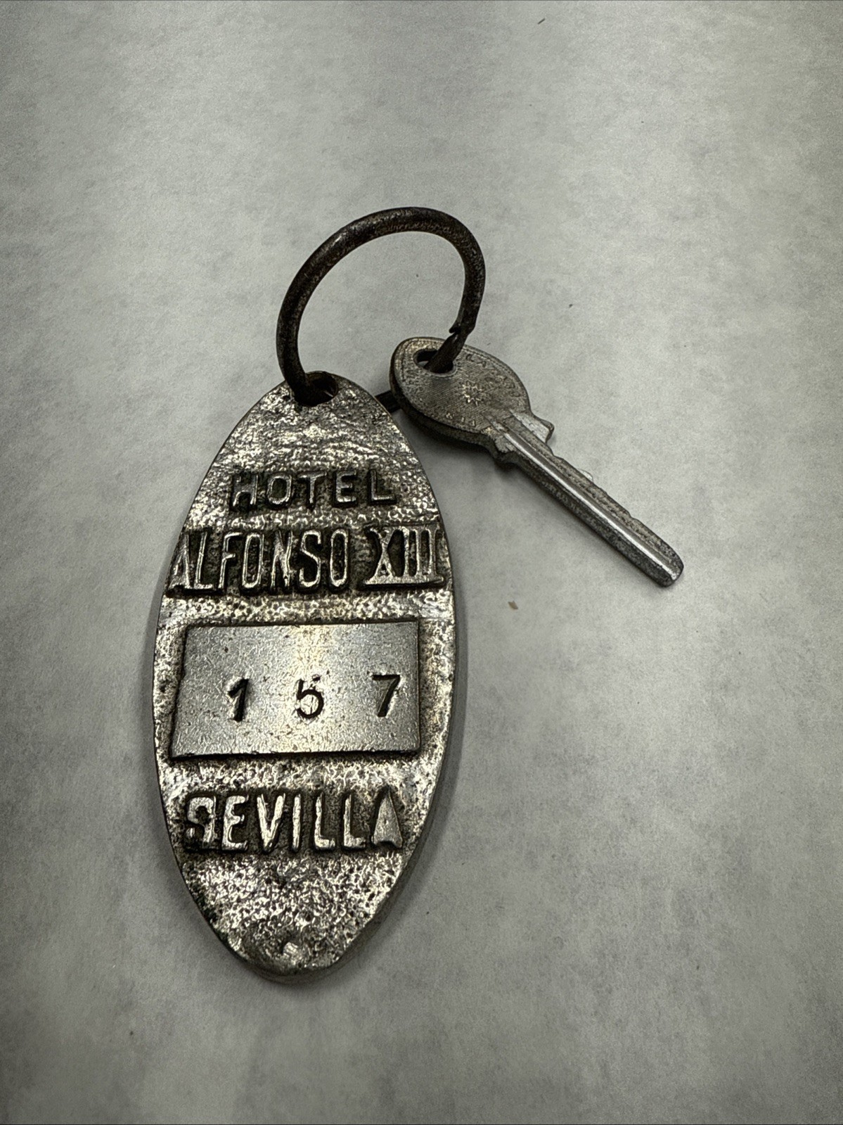 Hotel Alfonso XIII Sevilla Seville, Spain Chunky Plated  Brass Hotel Room Key