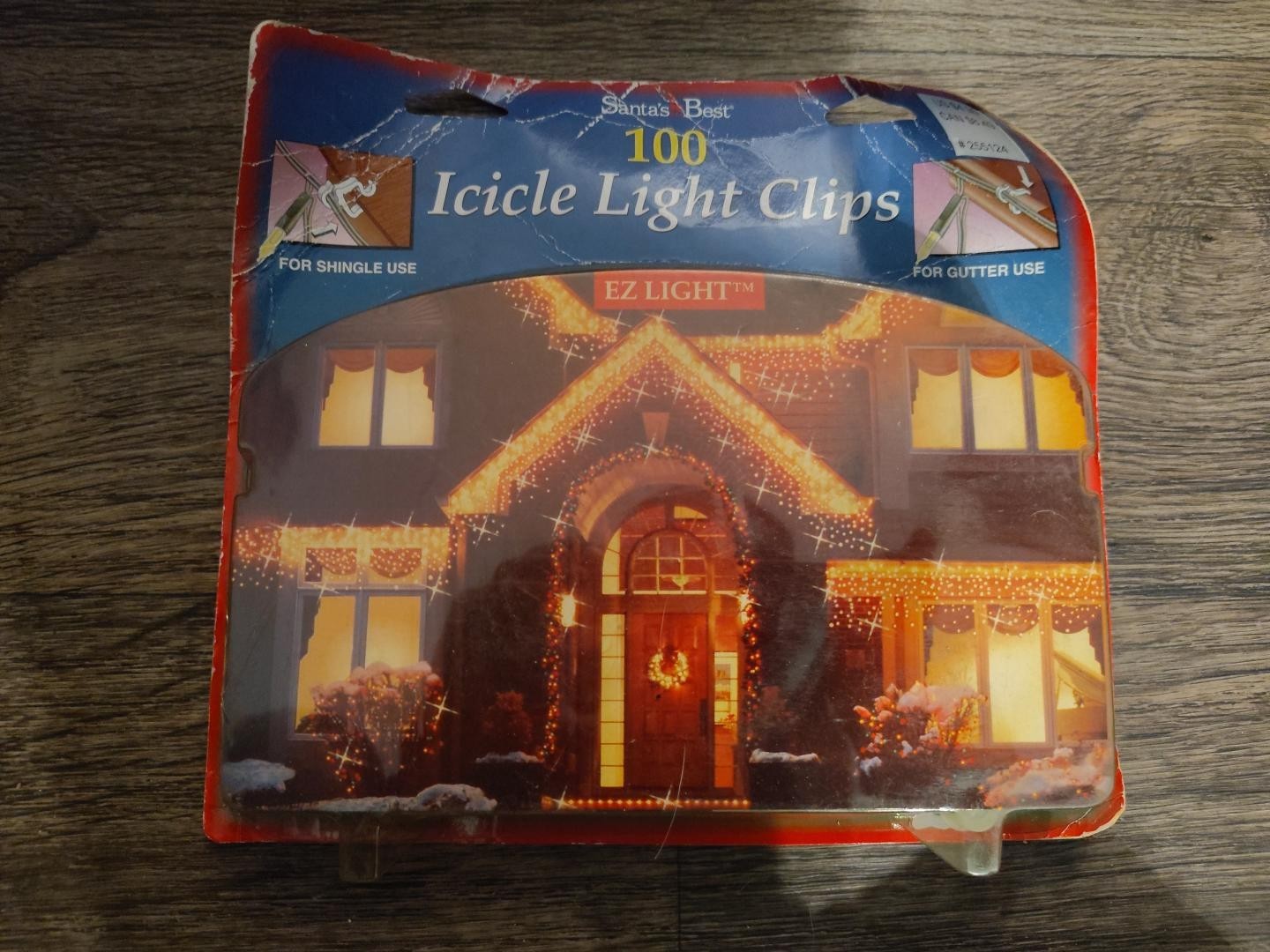 Vintage 1999 Santa\'s Best 100 Icicle Light Clips EZ Light Shingle Gutter Xmas