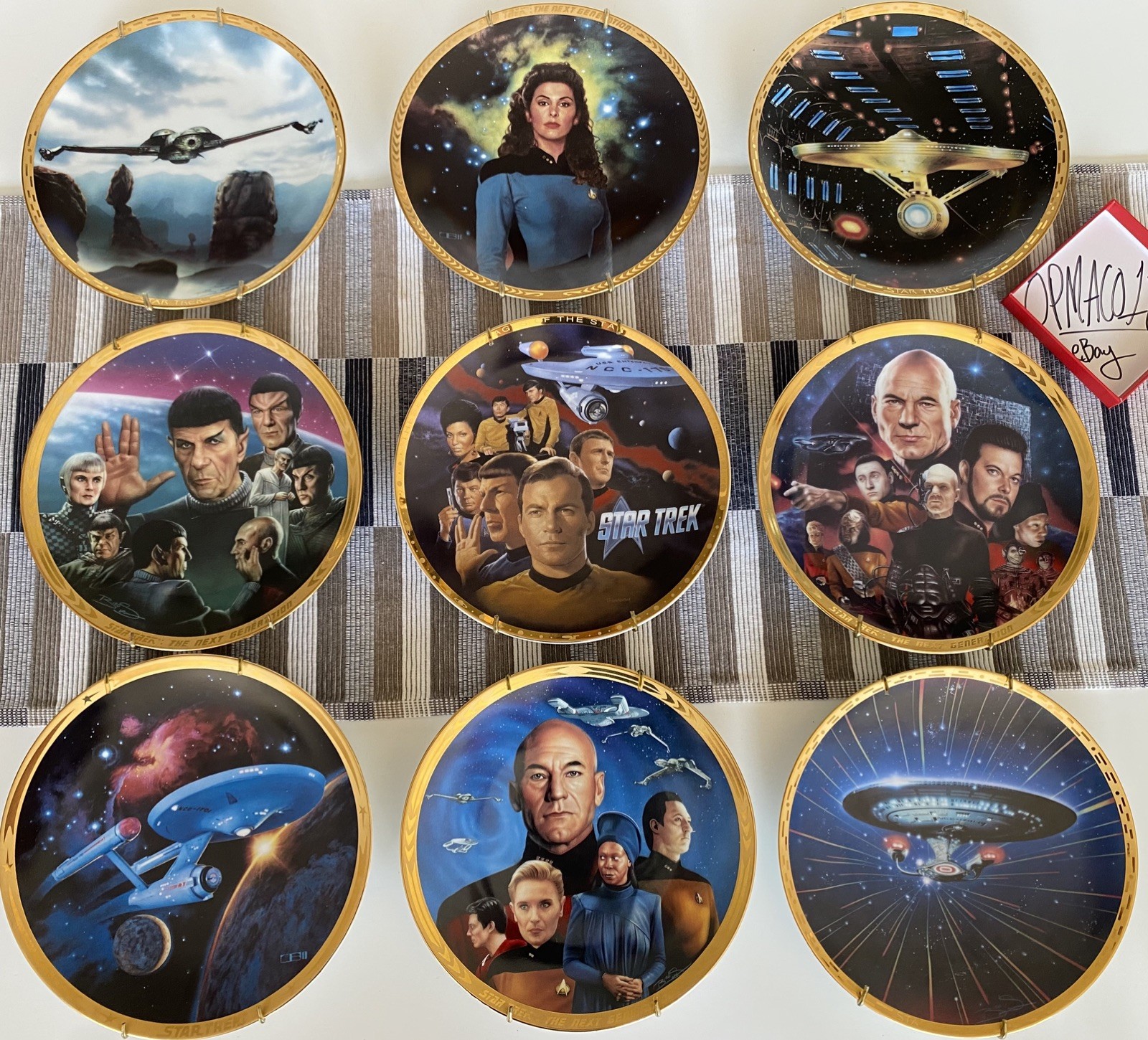 1994 Hamilton Star Trek Collector Plates mixed lot of 9 Enesco 