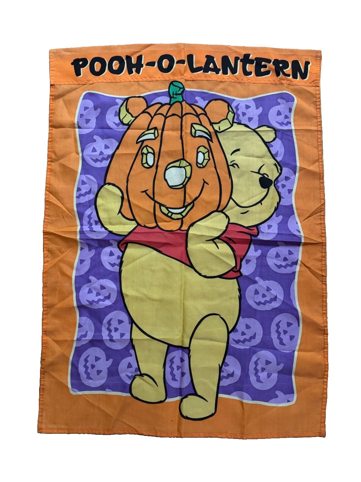 Vintage Disney Winnie The Pooh, Pooh O-Lantern Halloween Fall Outsoor Flag 29x40