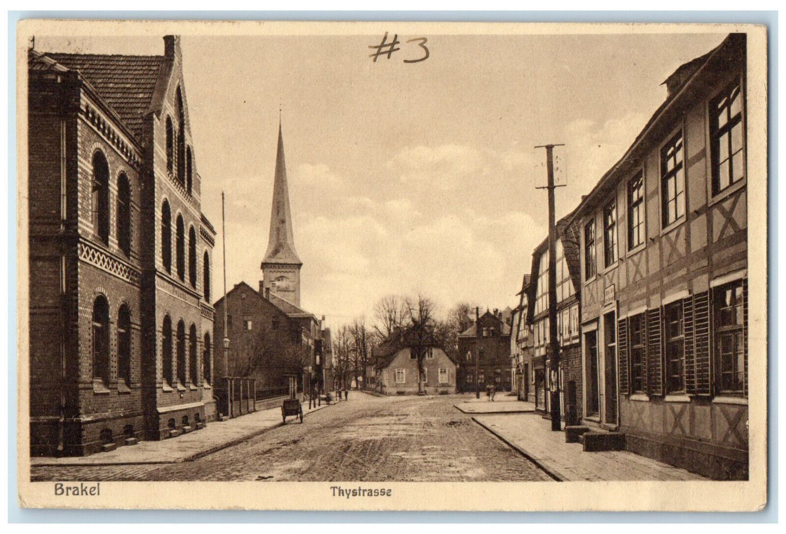 c1920\'s Scene at Thystrasse Brakel Germany Unposted Antique Postcard