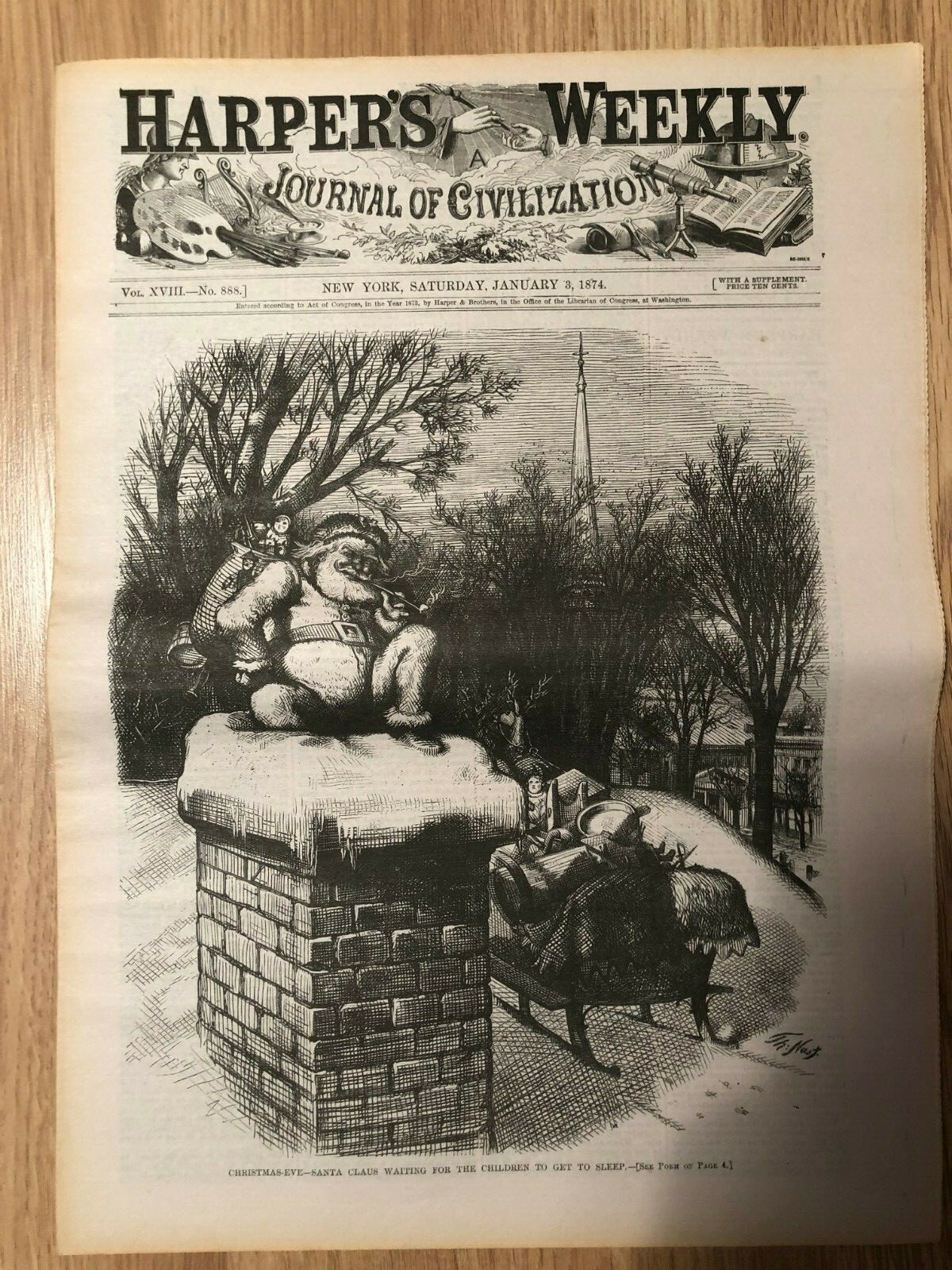 18740103 Harper's Weekly REPRINT January 3, 1874