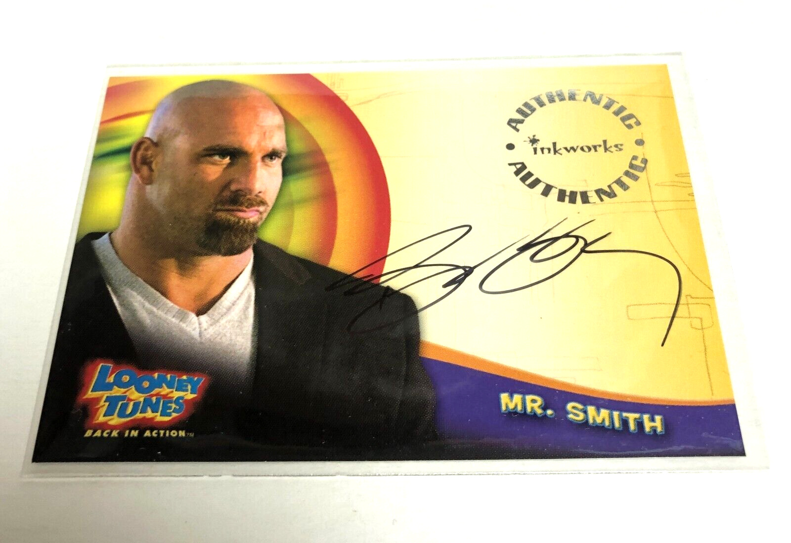 2003 Bill Goldberg Signed Looney Tunes: Back in Action Trading Card Inkworks A5