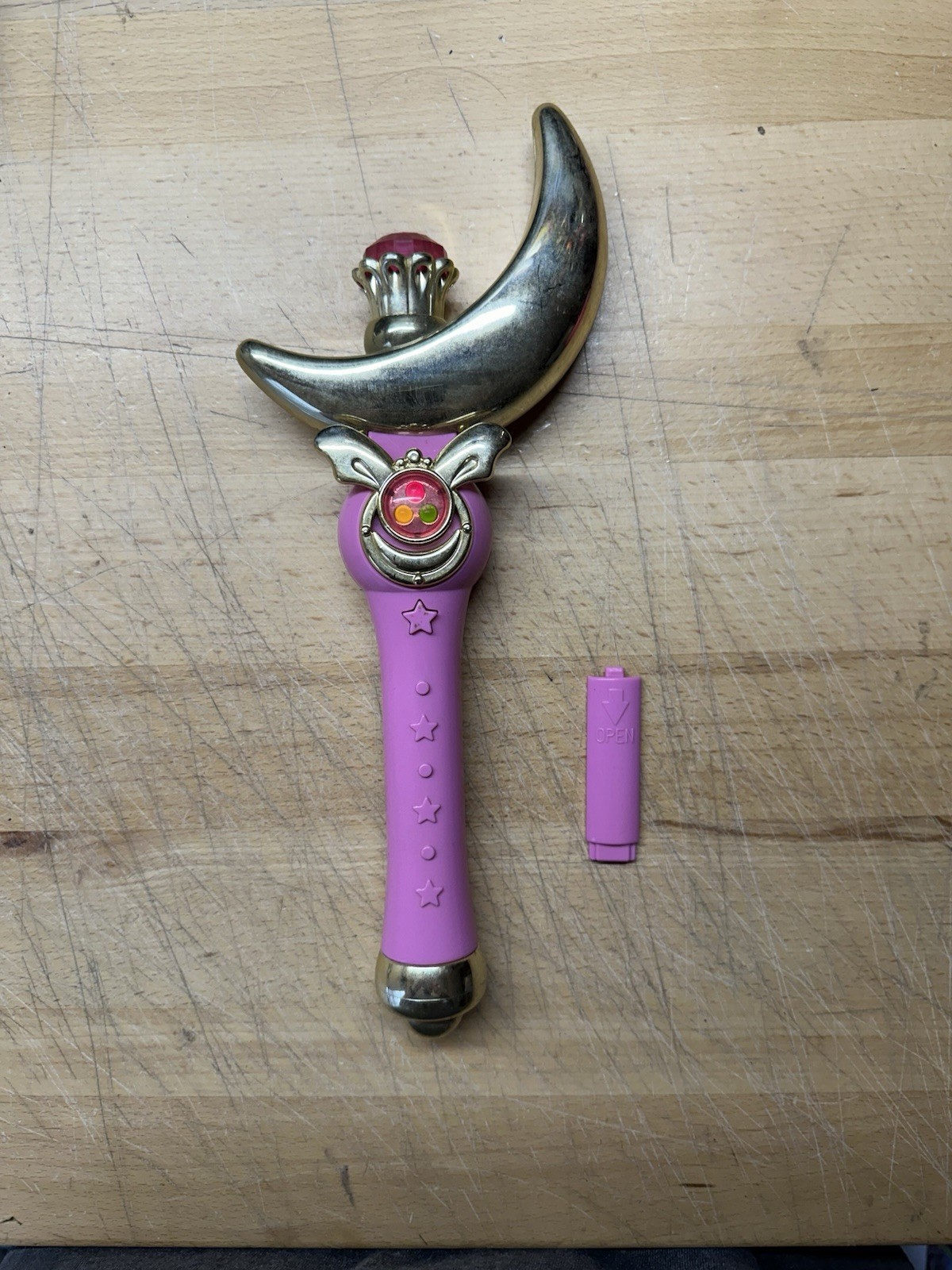 VTG 1995 Sailor Moon Cosmic Crescent Wand Empyrean Jewel BANDAI Tested Working