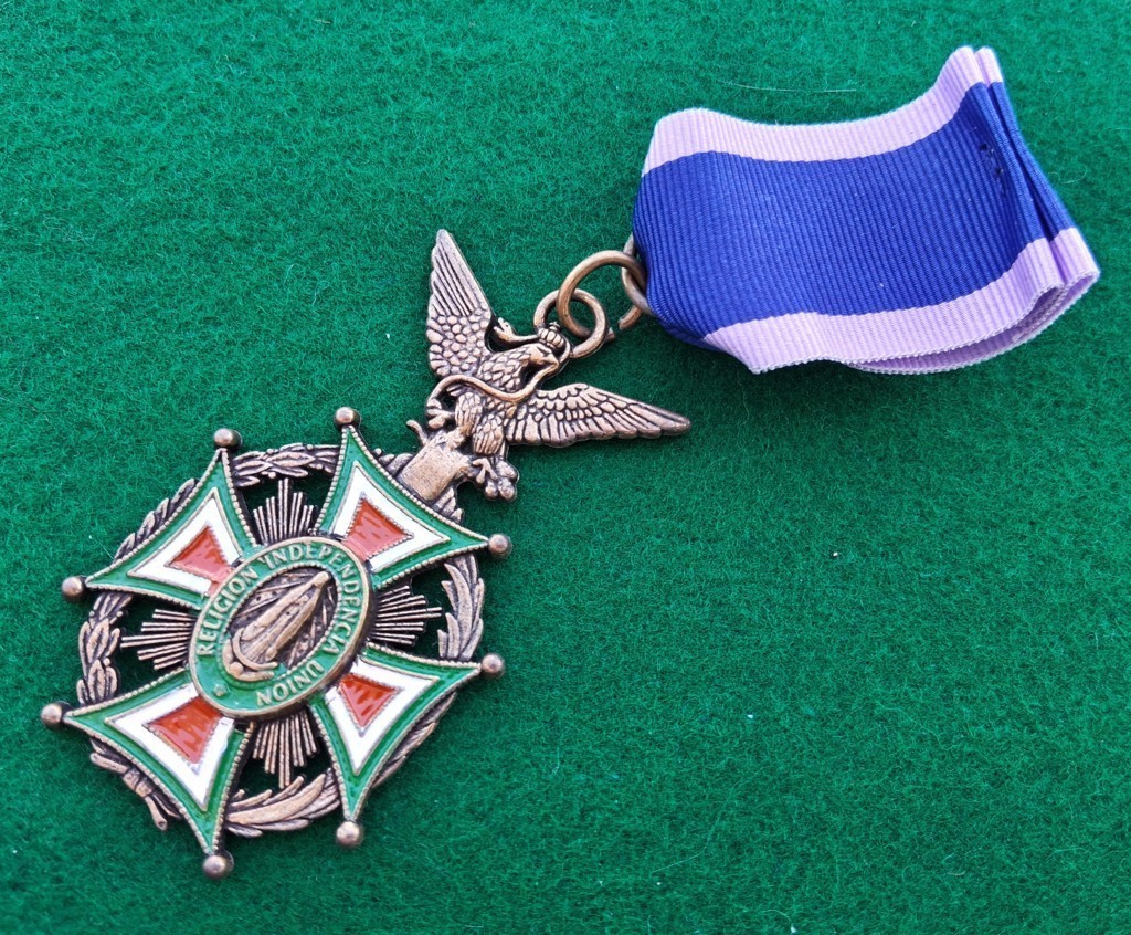 Imperial Order of Our Lady of Guadalupe Mexico 1821 repro