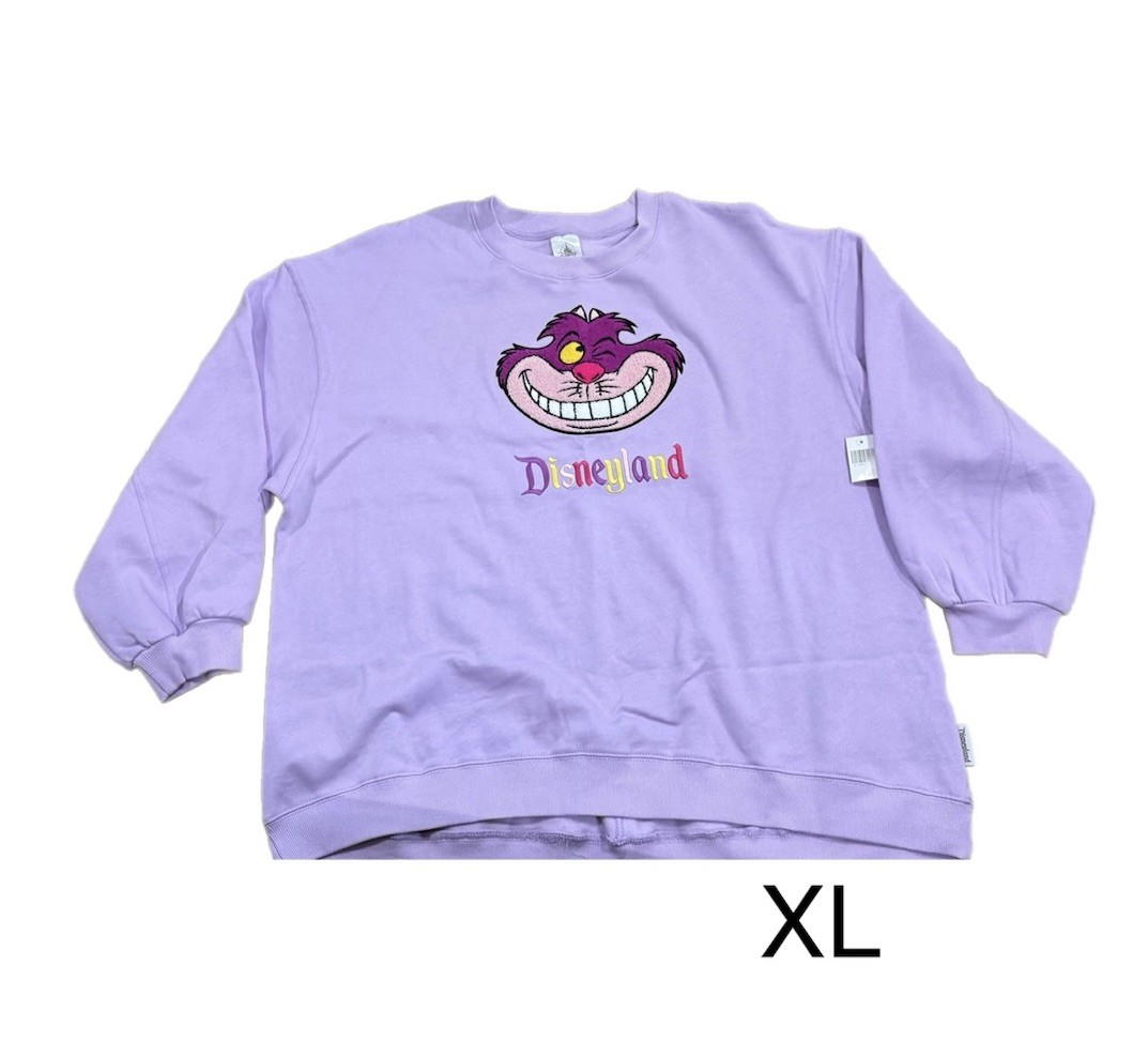Disneyland Cheshire Cat Top XL Alice Wonderland Sweatshirt Pullover NEW Disney