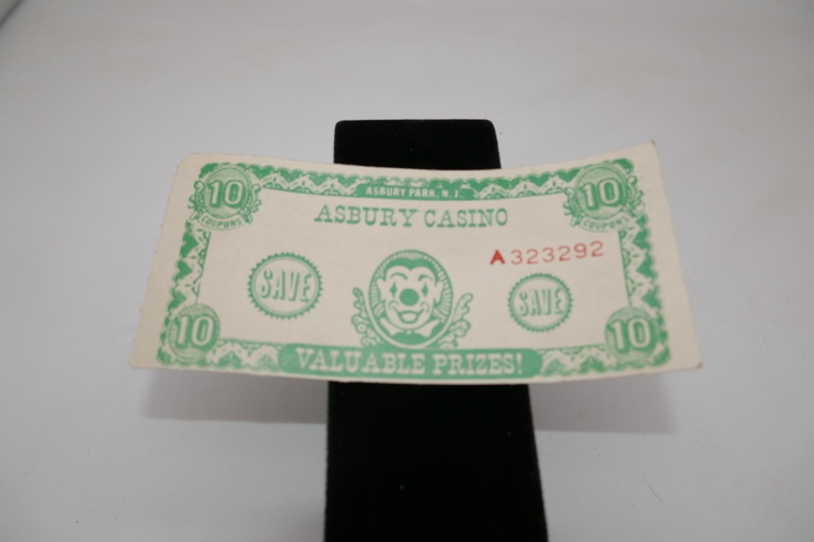 Vintage Asbury Park NJ Casino Boardwalk Amusement Park note -Springsteen