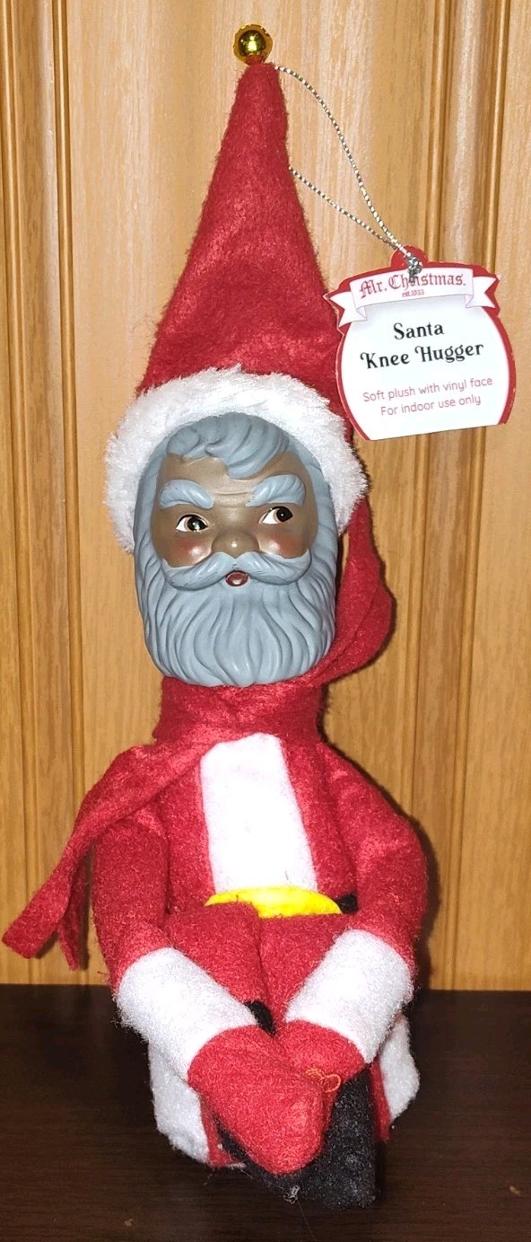 Mr Christmas Vintage Retro African American Santa Knee Hugger Ornament Tree NWT Mr Christmas Vintage Retro African American Santa Knee Hugger Ornament Tree NWT