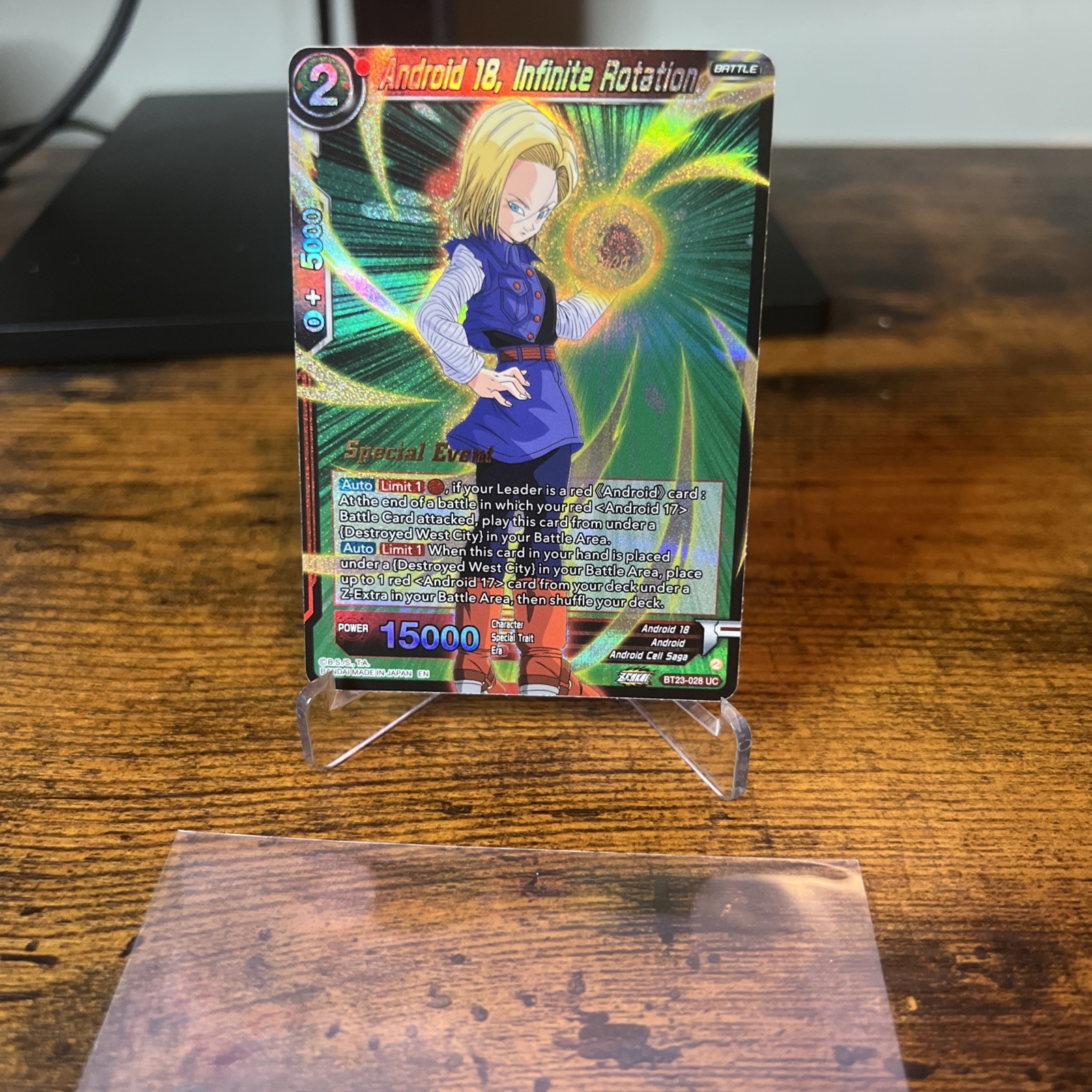 Dragon Ball Super B23 Android 18 gold stamp special event