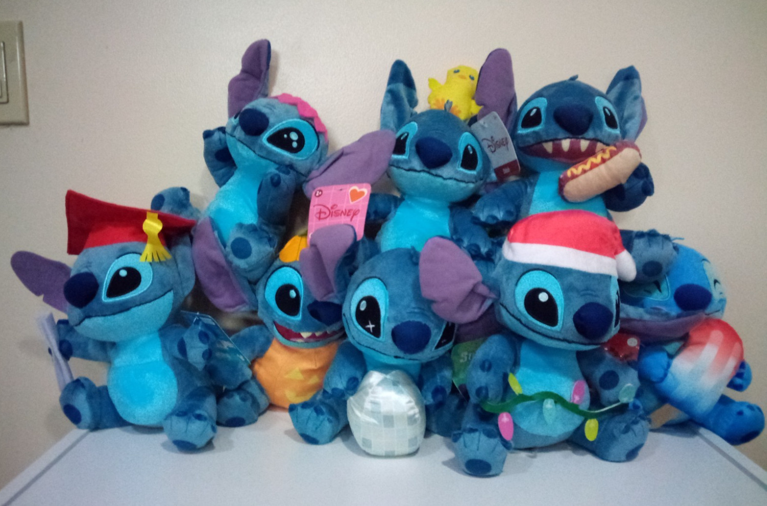 Disney Stitch Holiday Plush Toys Lot Of 8 Stuffed Toys NWT - Read Description