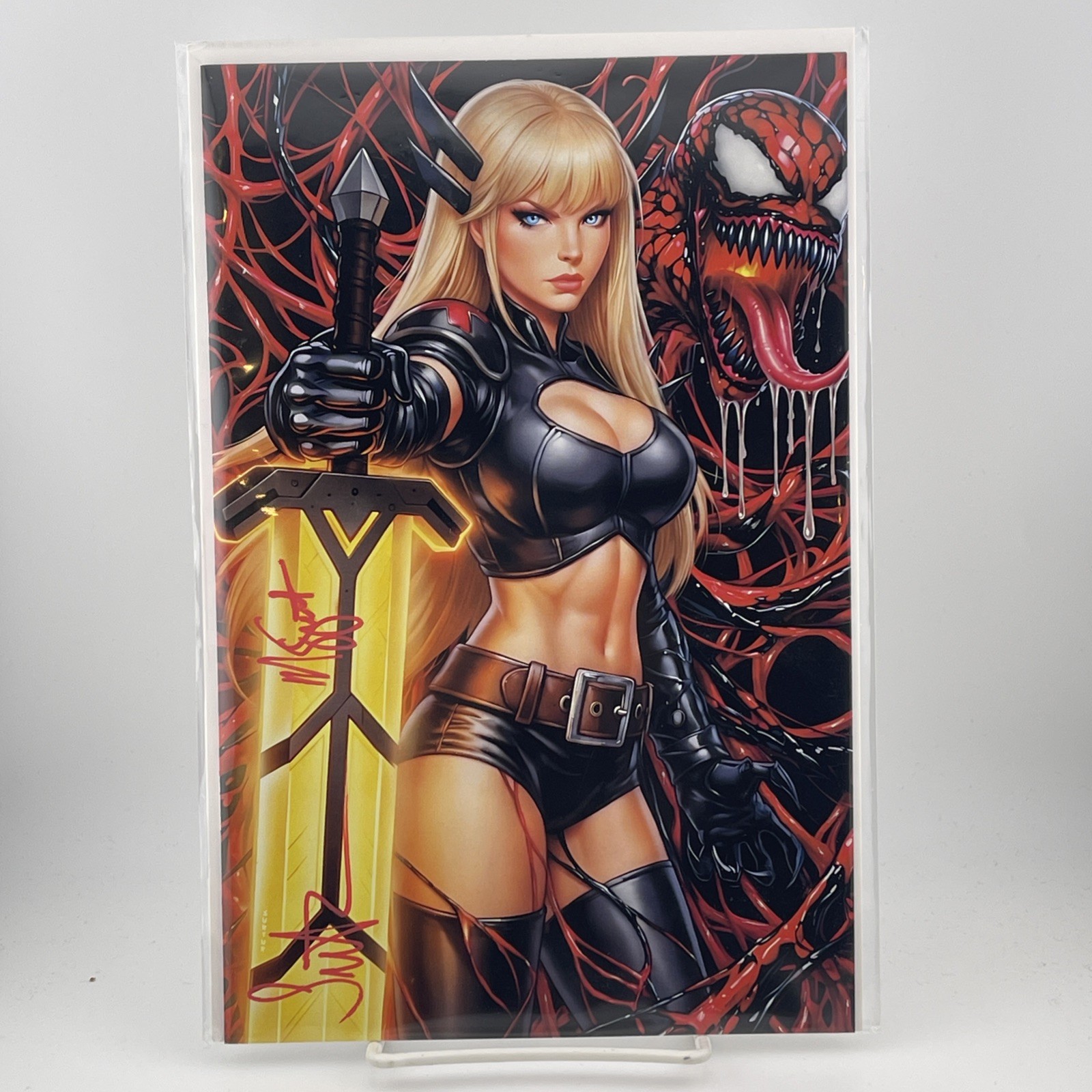 Fright Weaver #1 2x Signed Surtur Mrs Surtur Magik Carnage Virgin A NM
