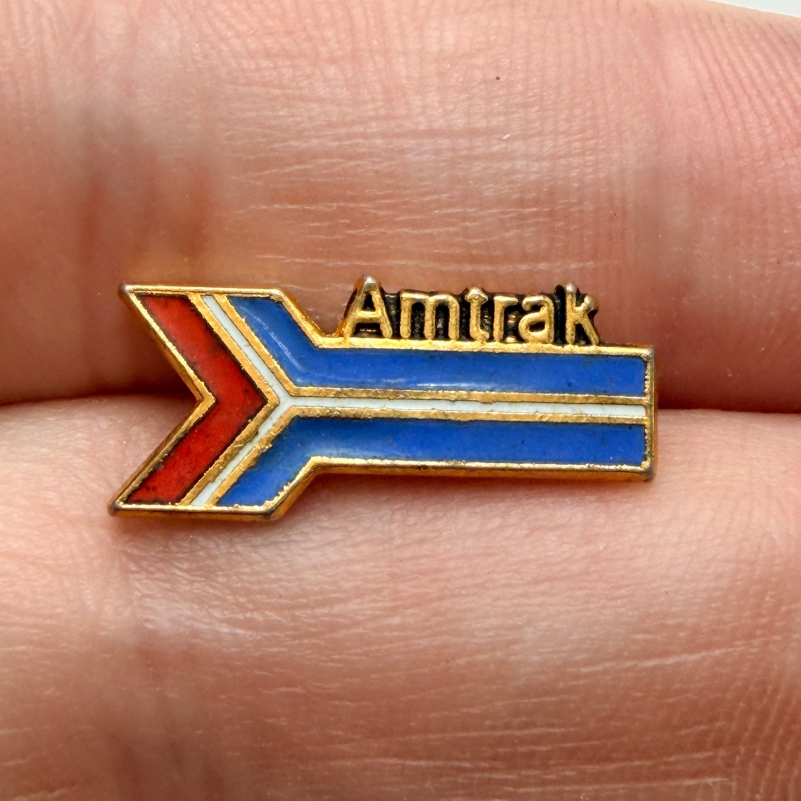 Amtrak Railroad Pointless Arrow Logo Lapel Pin Tie Tack Enamel Train Vintage Amtrak Railroad Pointless Arrow Logo Lapel Pin Tie Tack Enamel Train Vintage