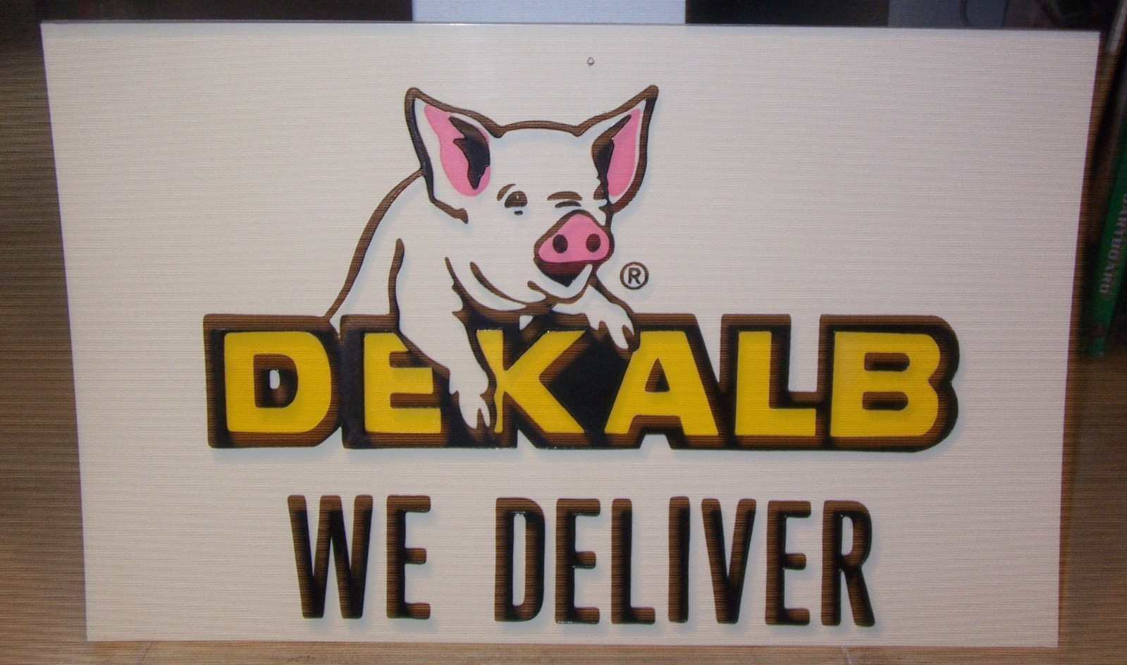 Vintage Dekalb Swine Breeders Hard Plastic Rubber 24