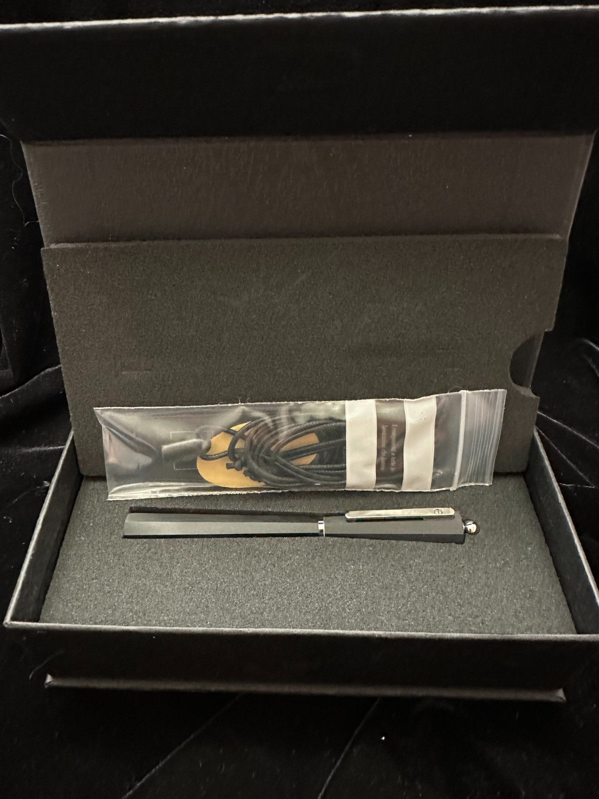 MOKA ballpoint pen by GIULIANO MAZZUOLI - Black Aluminum - NEW