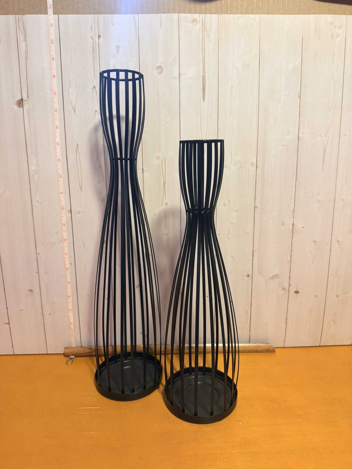 LOT OF 2 PartyLite Linear Lites Candle Holders 14 1/2” & 18