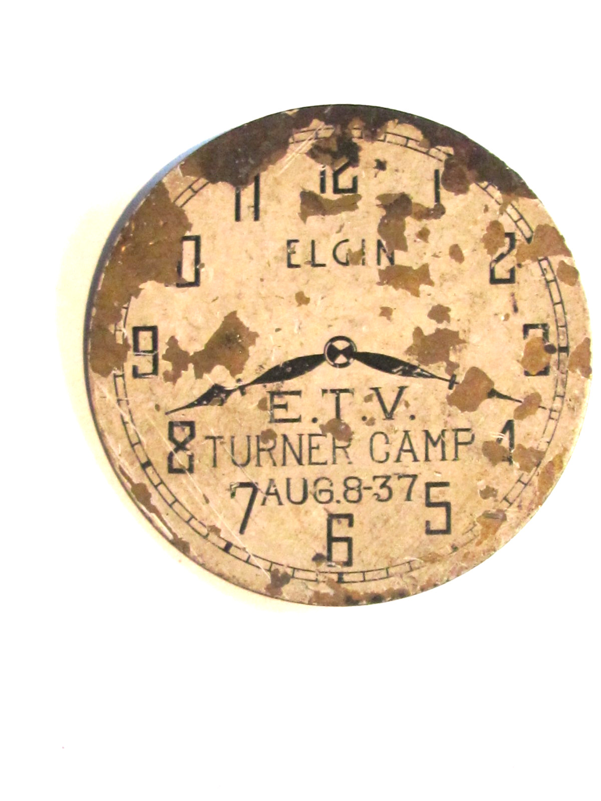 AUG 1937 ELGIN ILLINOIS TURNER VEREIN MEMBER AT CAMP EVENT PIN