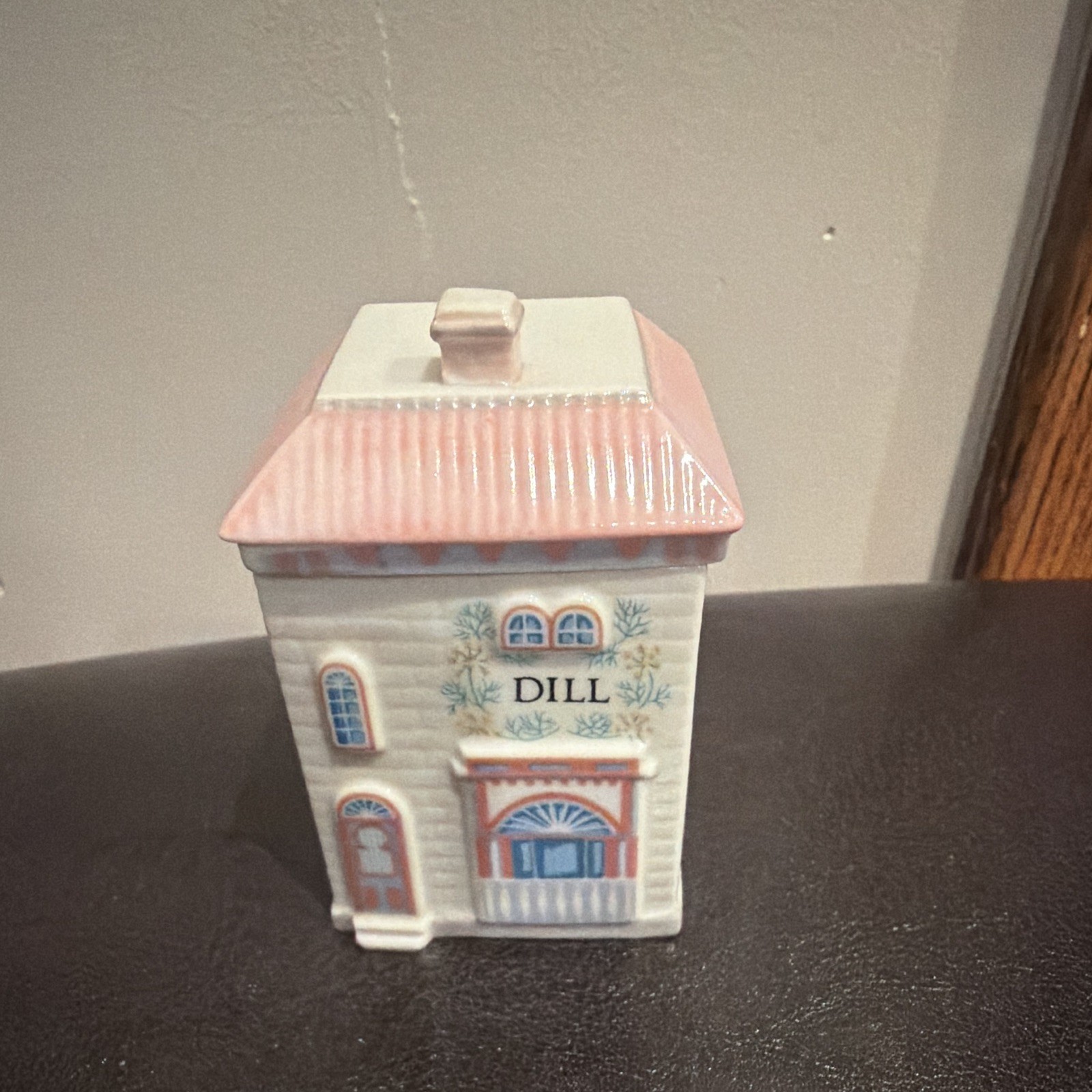 Lenox Spice Village Dill Spice Jar, Vintage 1989 Porcelain