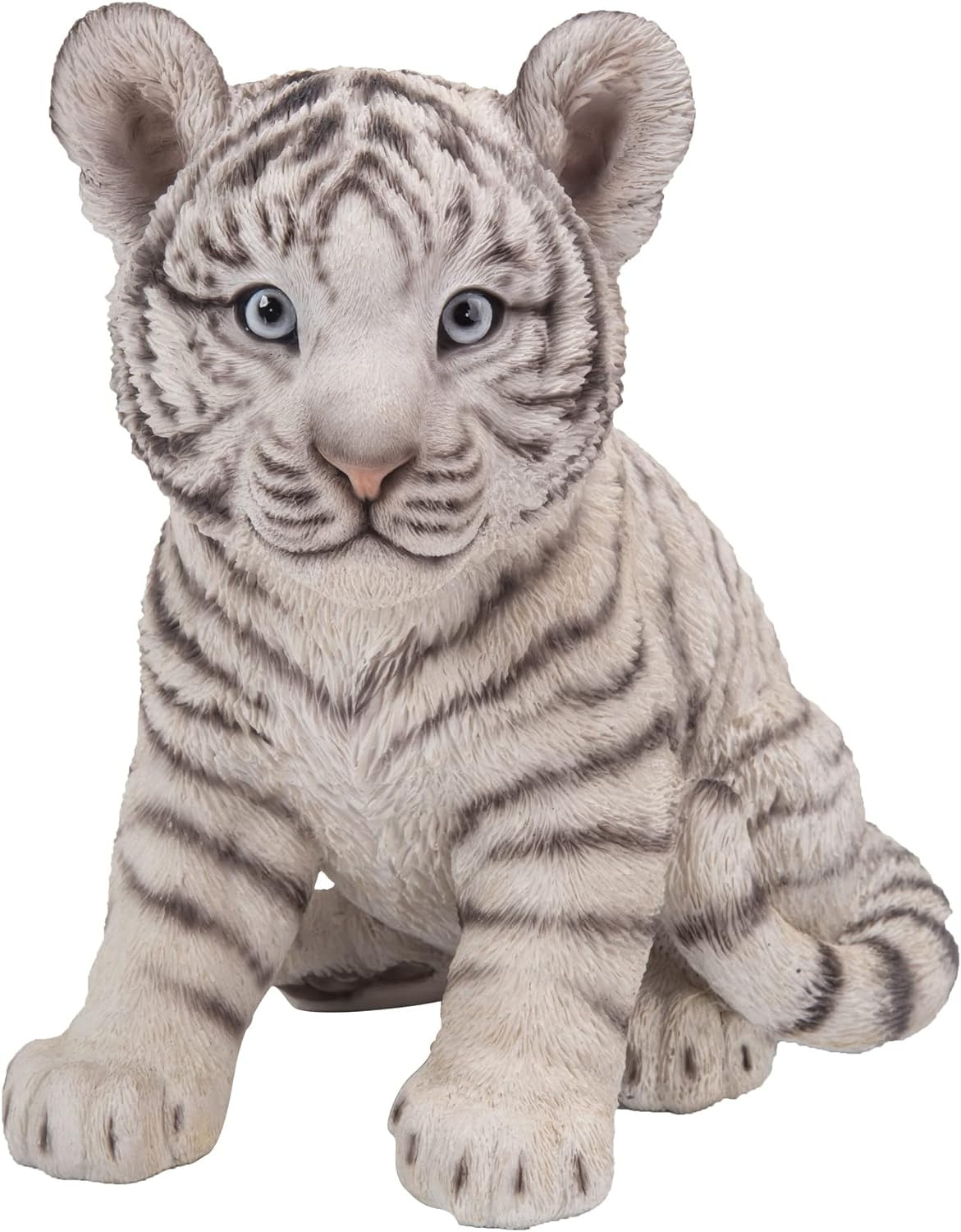 Hi-Line Gift Sitting White Tiger CUB Statue