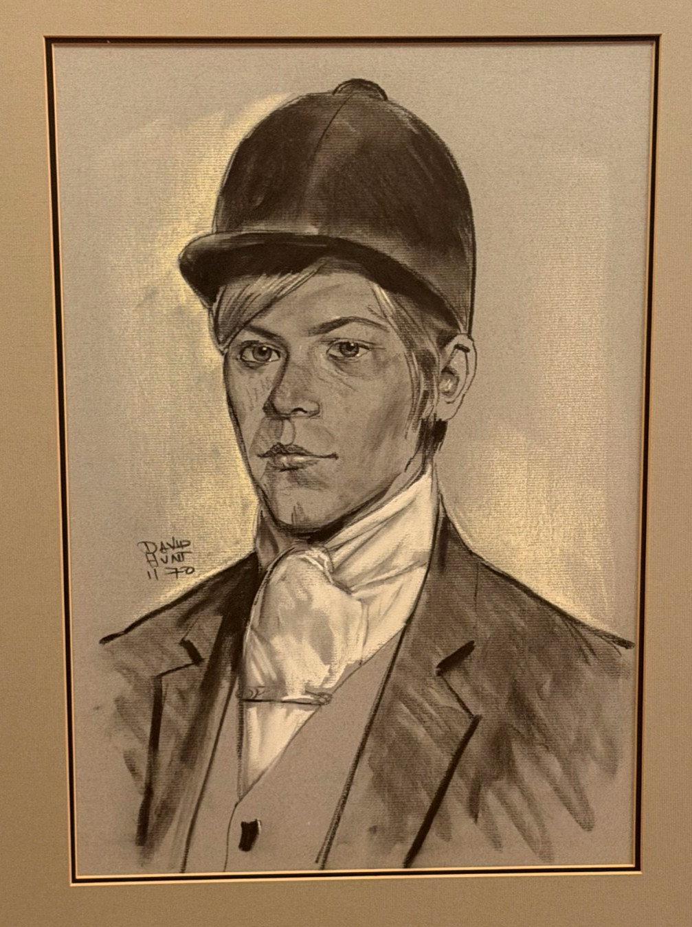 ORIGINAL Charcoal Portrait |David Hunt (Marvel & DC Artist) |  NOV 1970 | Signed