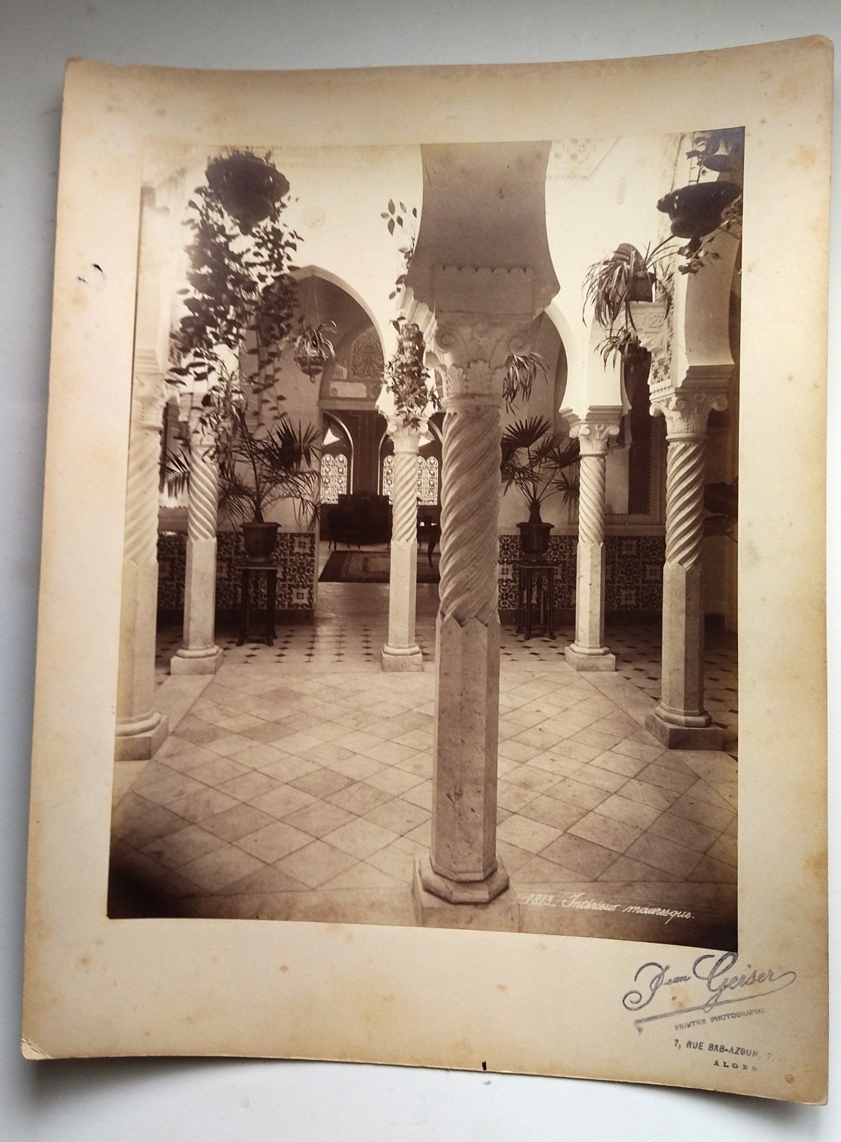 ALGERIA ALGIERS interior Moorish photography Jean. GEISER