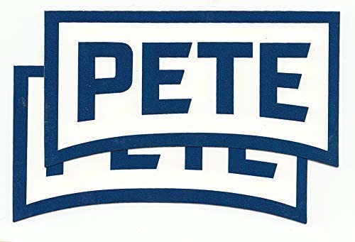 lot of 2 Pete Buttigieg die-cut bumper / laptop stickers 5.3