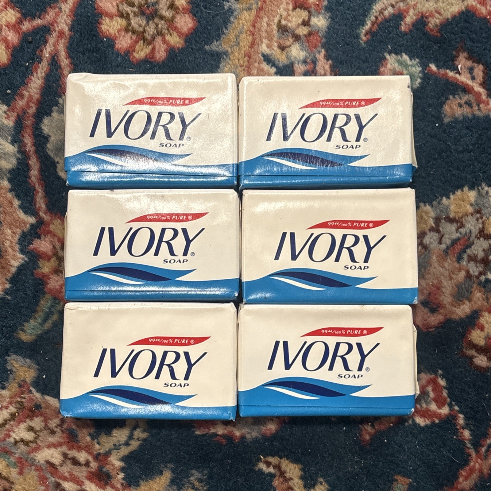 Vtg IVORY Soap Pure It Floats New Old Stock Lot Of 6 Prop 1970s 99.44/100%