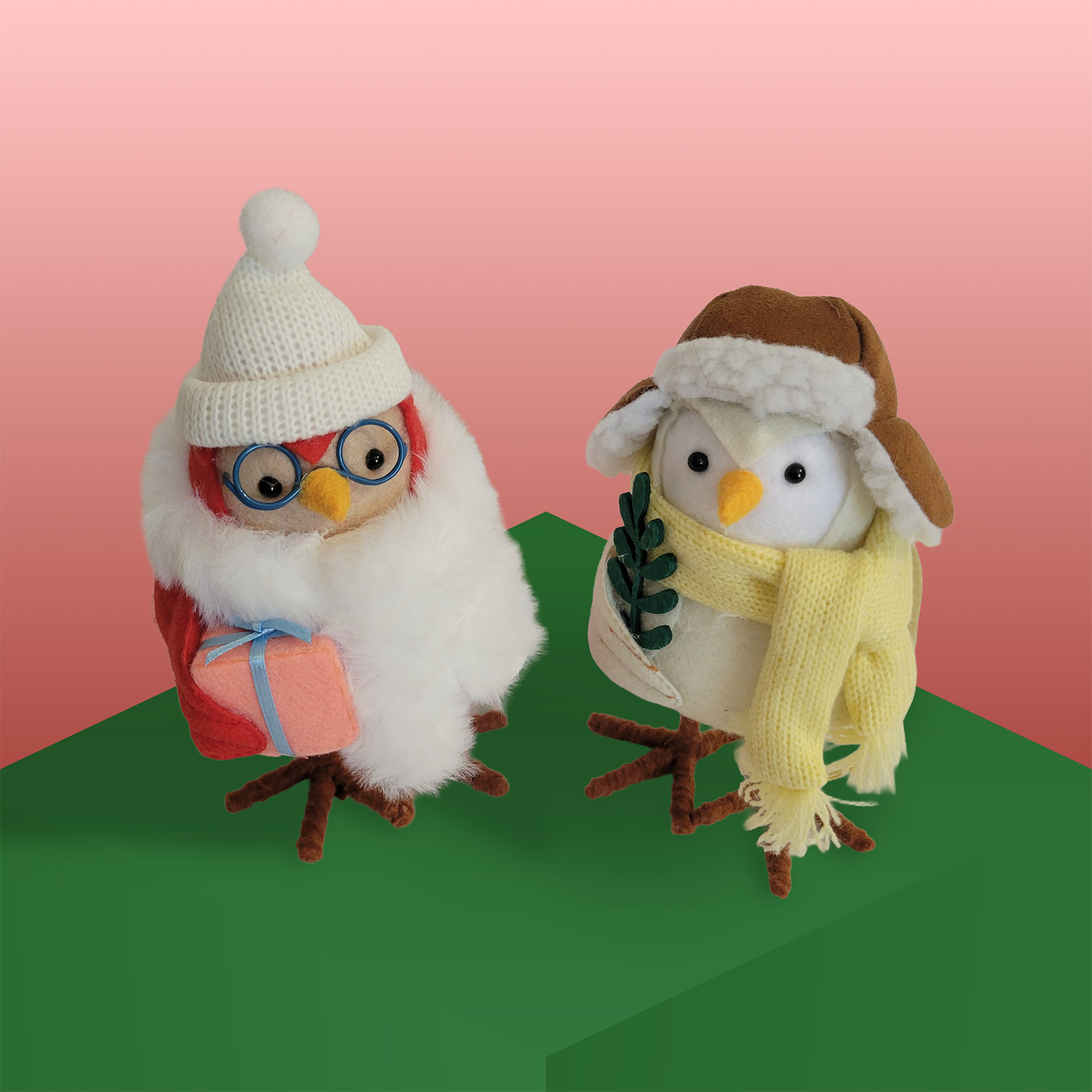 Target Spritz Birds Ginger & Chip 2023 with metal tags Holiday Christmas Duo